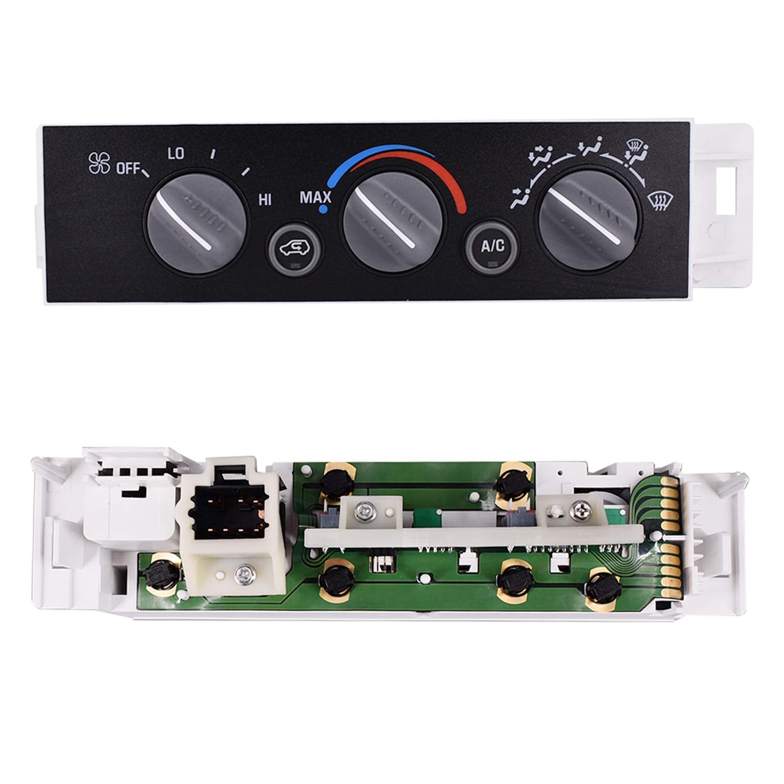 Heater A/C Control Switch Panel Module Without Rear Window Defogger Fits for 1996-2002 Chevy GMC Pickup Truck Replaces 9378815 5