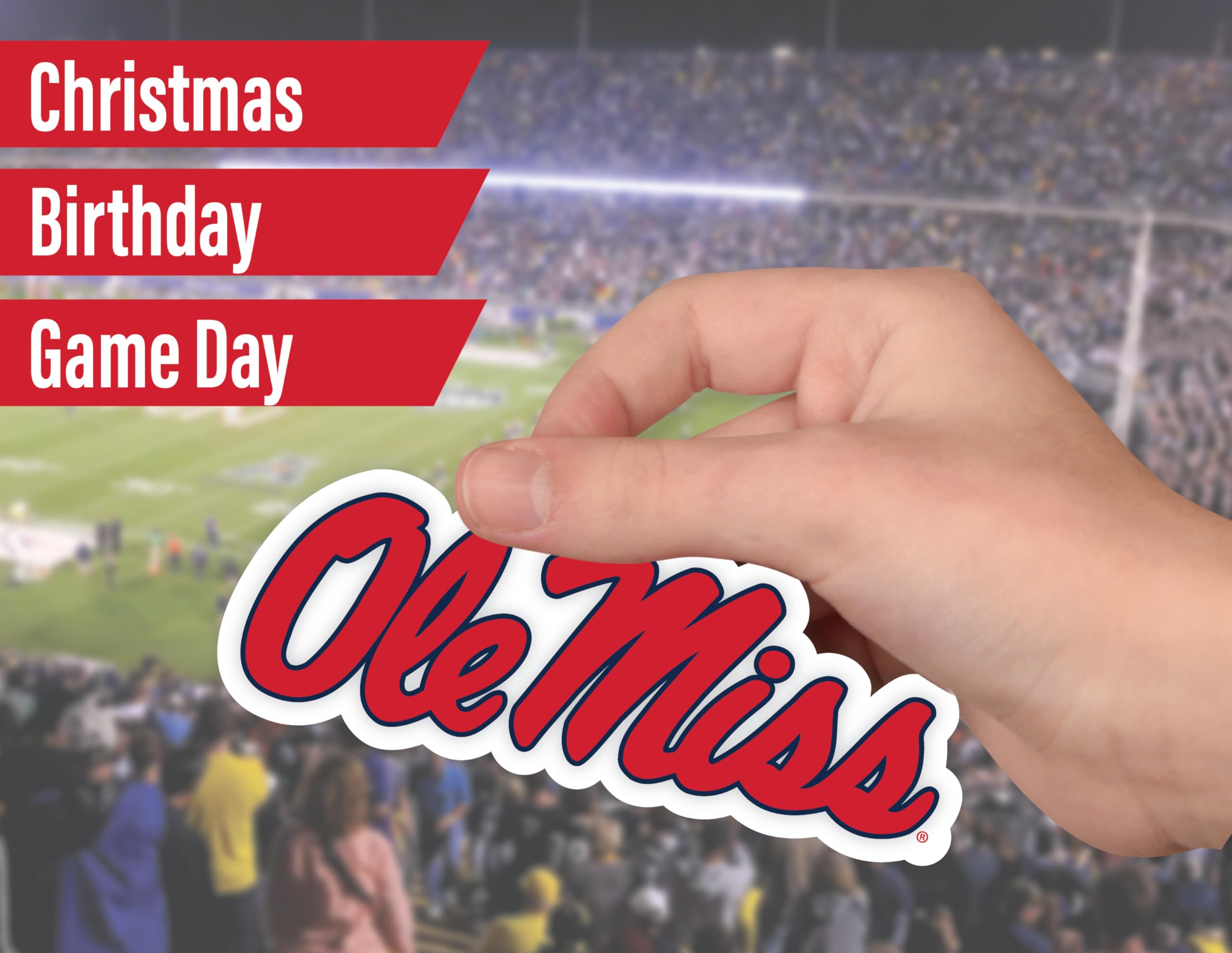 Ole Miss Stickers (14 Piece) Ole Miss Rebels Gifts For Men Football Fans For Car Laptop Water Bottle + 2 Large Mississippi Car D