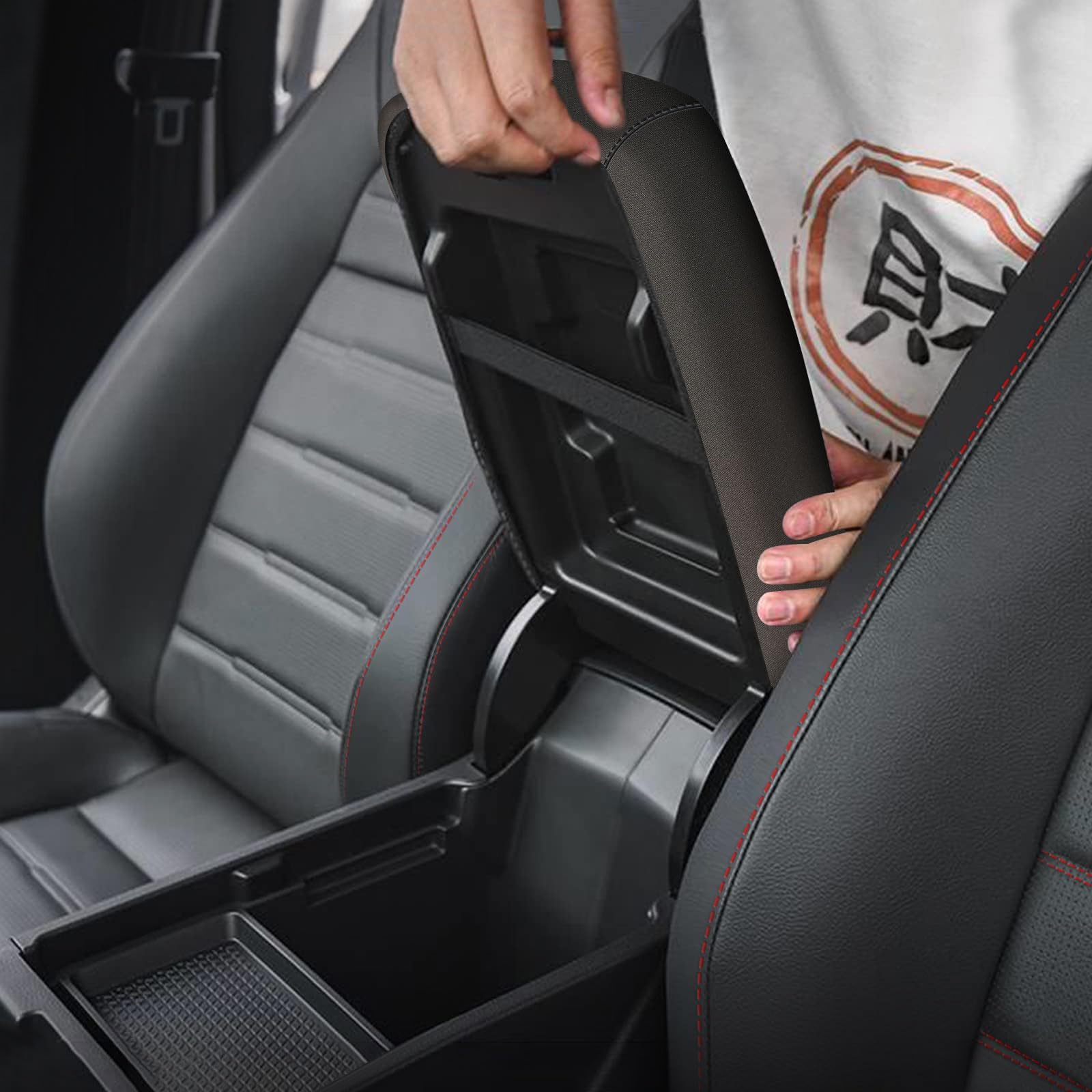 Aomsazto Center Console Neoprene Armrest Covers For 2013-2018 Nissan Altima Black