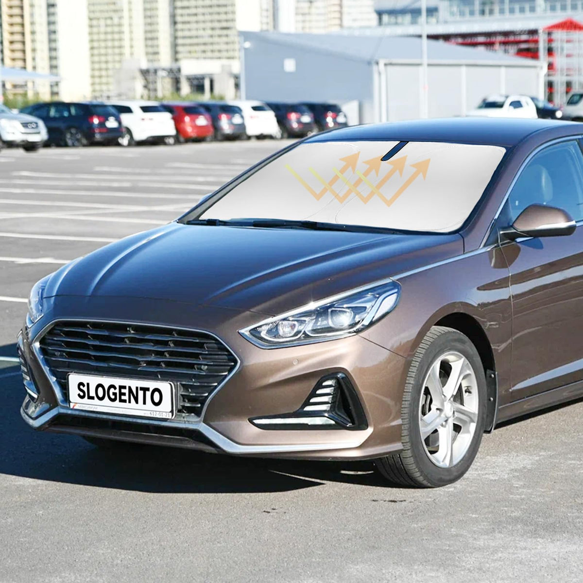 Sun Shade For Sonata Windshield Sunshades For Hyundai Sonata 2014-2019 Windshield Cover Front Window Retractable Shields 240T Si