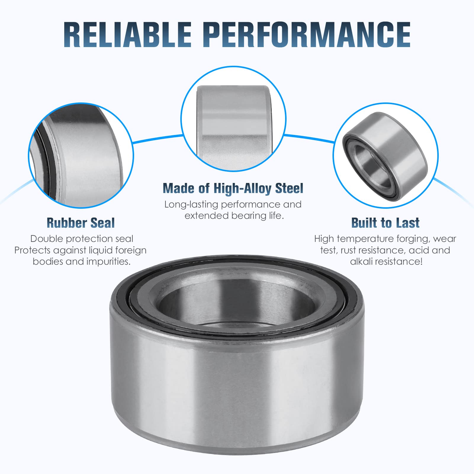 Youxmoto Front Left/Right Wheel Bearing Kit For Polaris Ranger 800 / Rzr S 2008 2009 2010, Replaces 2204717, 3154583, 3585502, 2Pcs