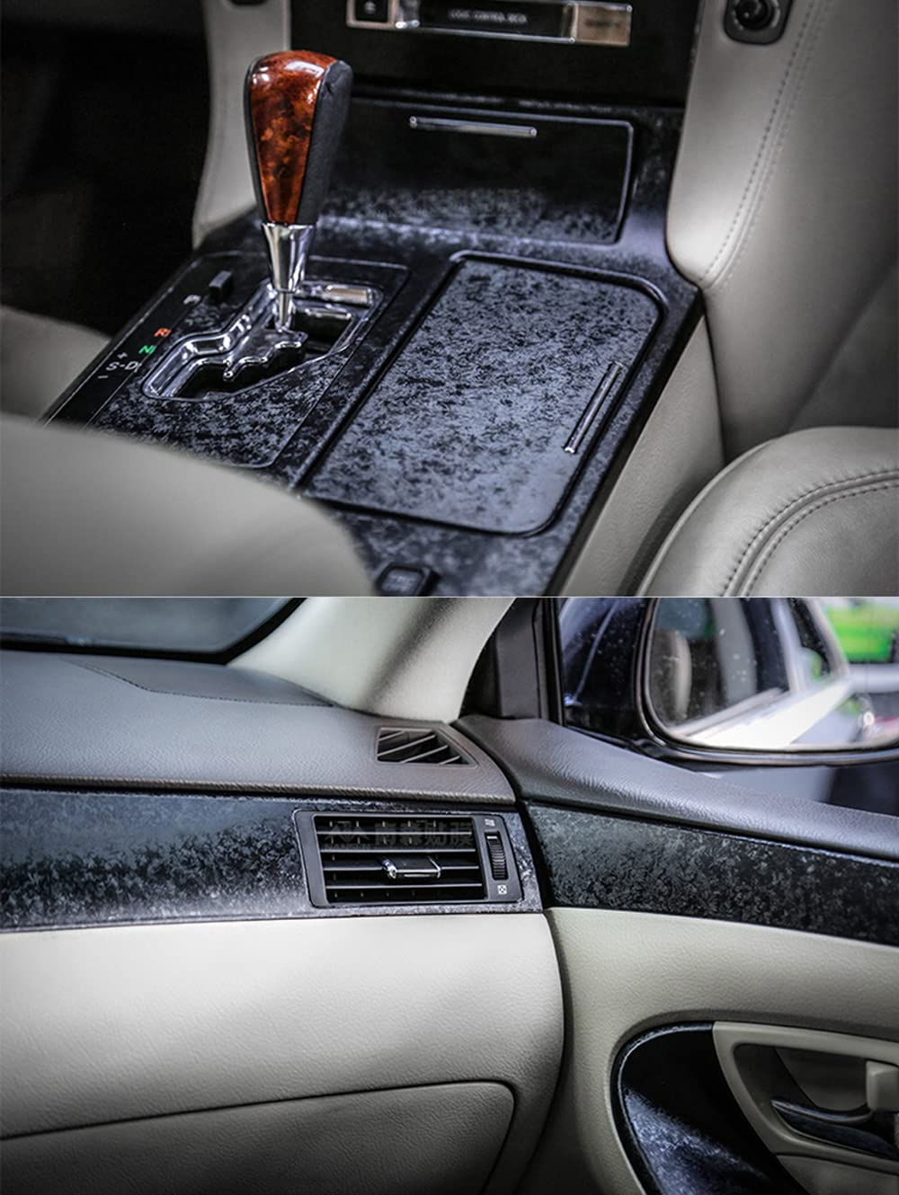 Lzlrun Forged Matte Carbon Fiber Black Vinyl Wrap Roll Air Release Sticker Sheet Film Diy Decal Car Auto Vehicle Morotcycle Self Adhesive - 1Ft X 3.5Ft