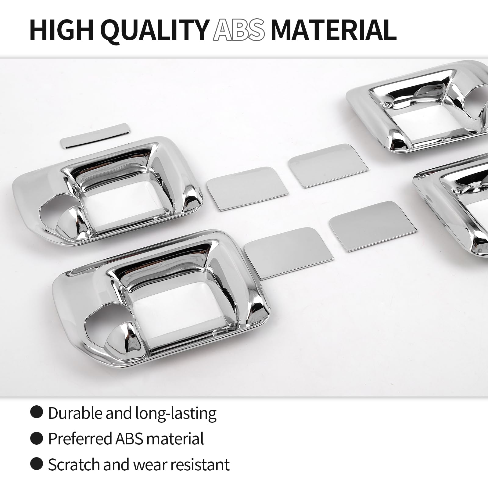 Rt-Tcz For Chevy Silverado Inner Door Handle Bowl Trim Cover For Chevrolet Silverado Gmc Sierra 2014-2018 Chrome Interior Access