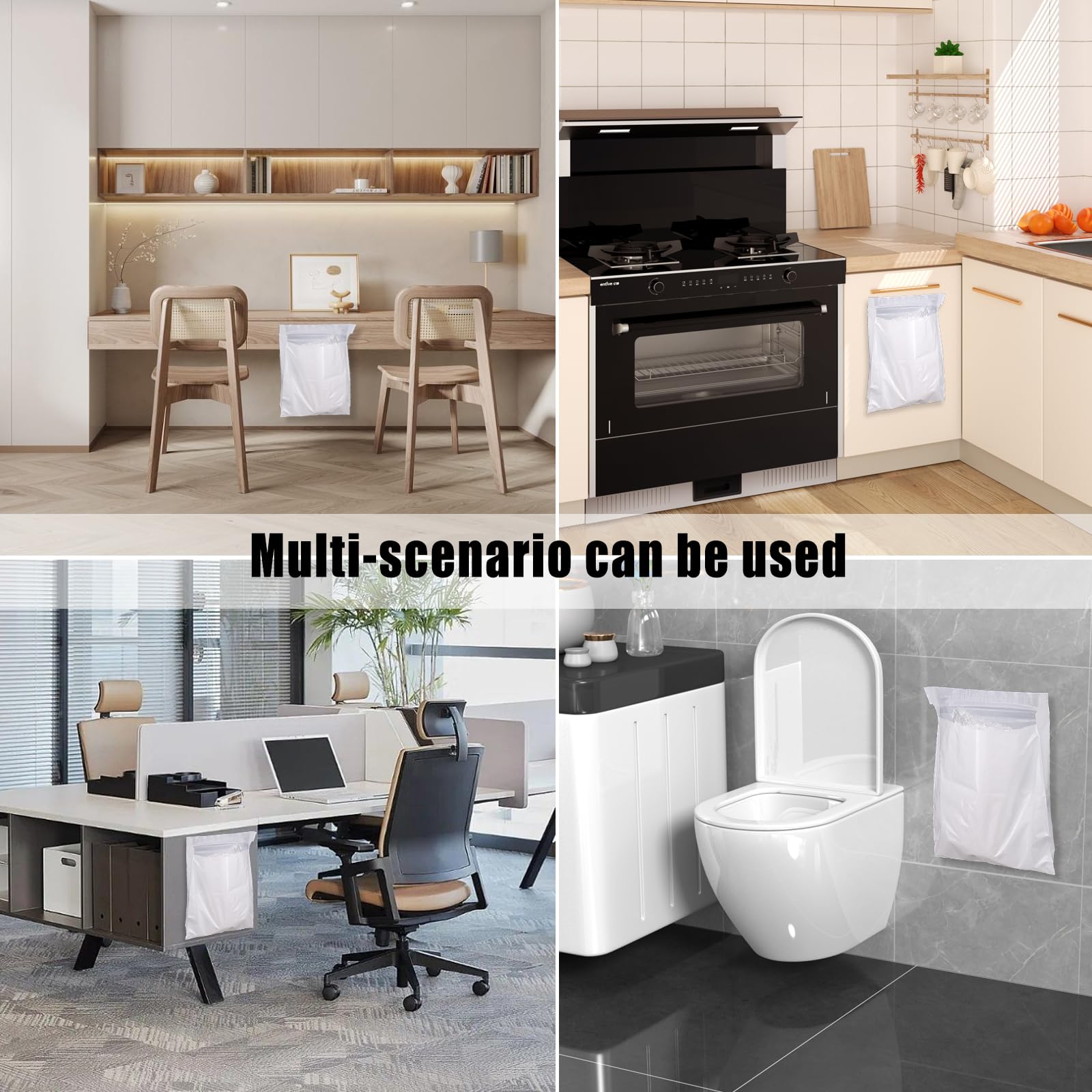 Disposable Car Trash Bags, 100 Pack Car Garbage Bag Hanging, Self Adhesive Cleaning Bags For Cars, Kitchens, Bedrooms, Offices,