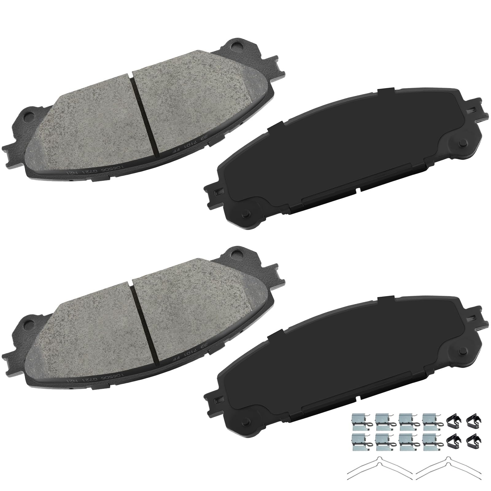 Cciyu D1324 Front Ceramic Disc Brake Pads Kit For Lexus Rx350 2010-2019,For Lexus Rx350L 2018-2019,For Toyota For Highlander 200