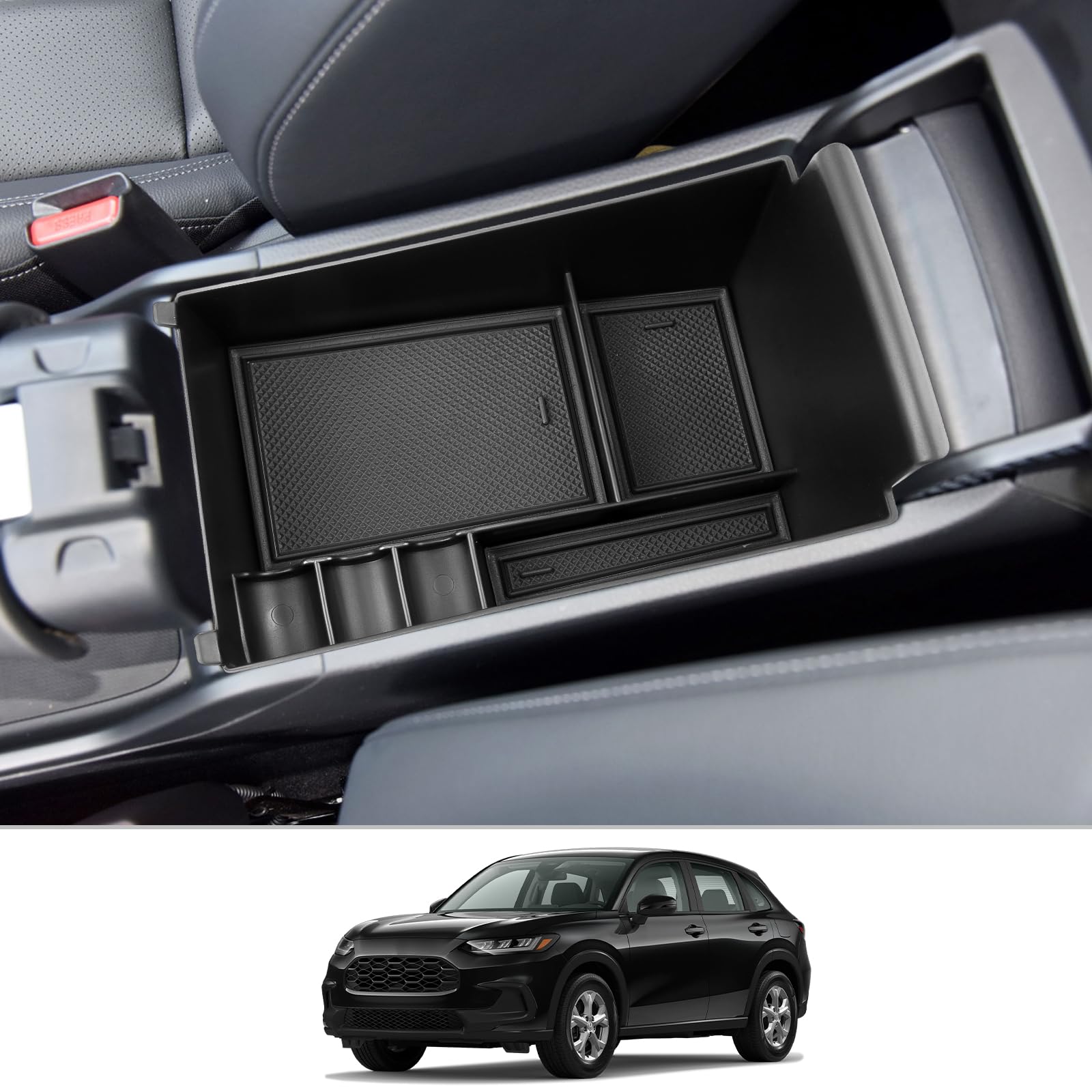 Cdefg 2023 Hrv Center Console Organizer Tray For 2023 2024 Hr-V Armrest Tray Storage Box Secondary Insert Tray Coin Container 20