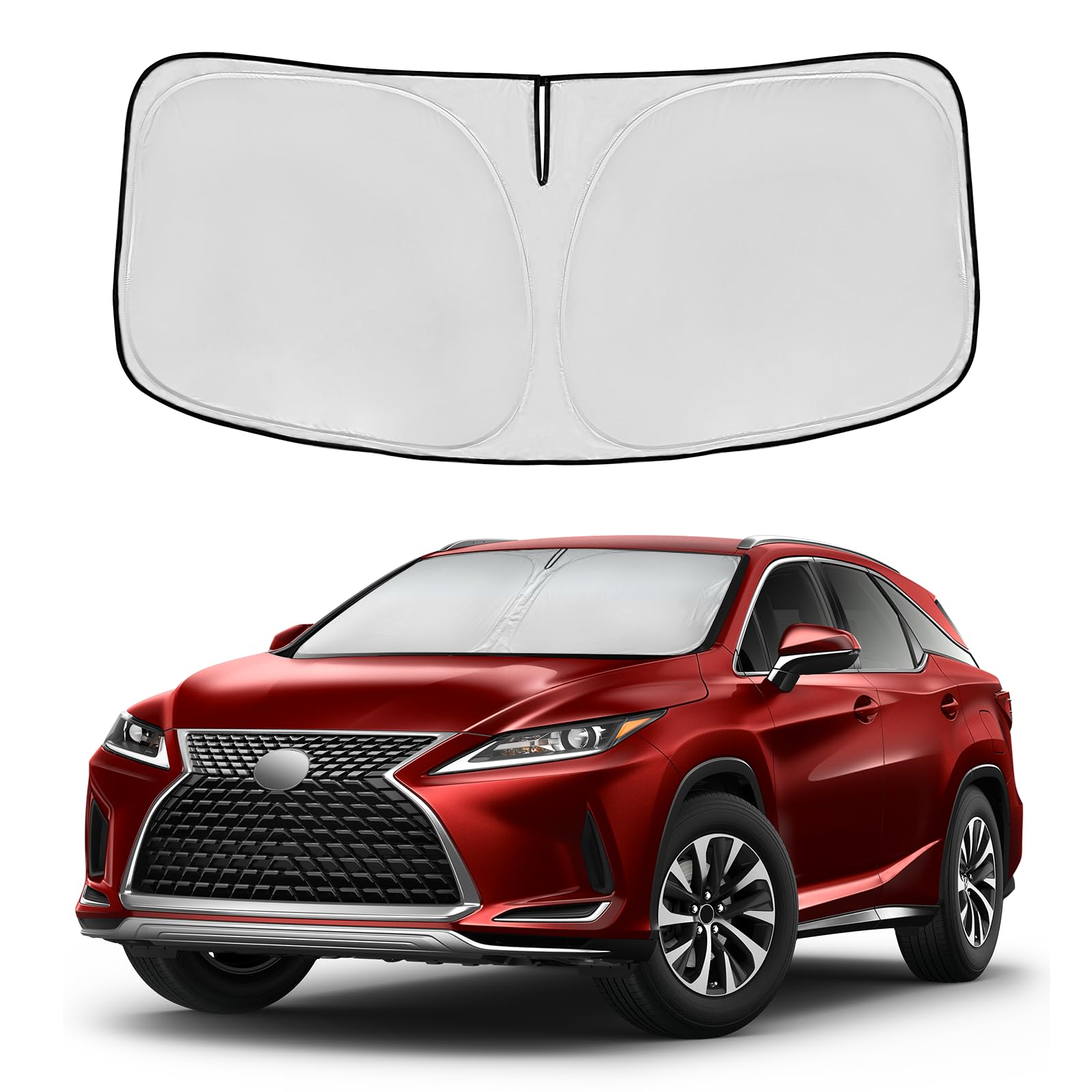 Windshield Sun Shade For Lexus Rx 2016-2022 Accessories 4-Layer 240T Front Window Shade Custom Fit Rx 350, Rx 350 F Sport, Rx 35