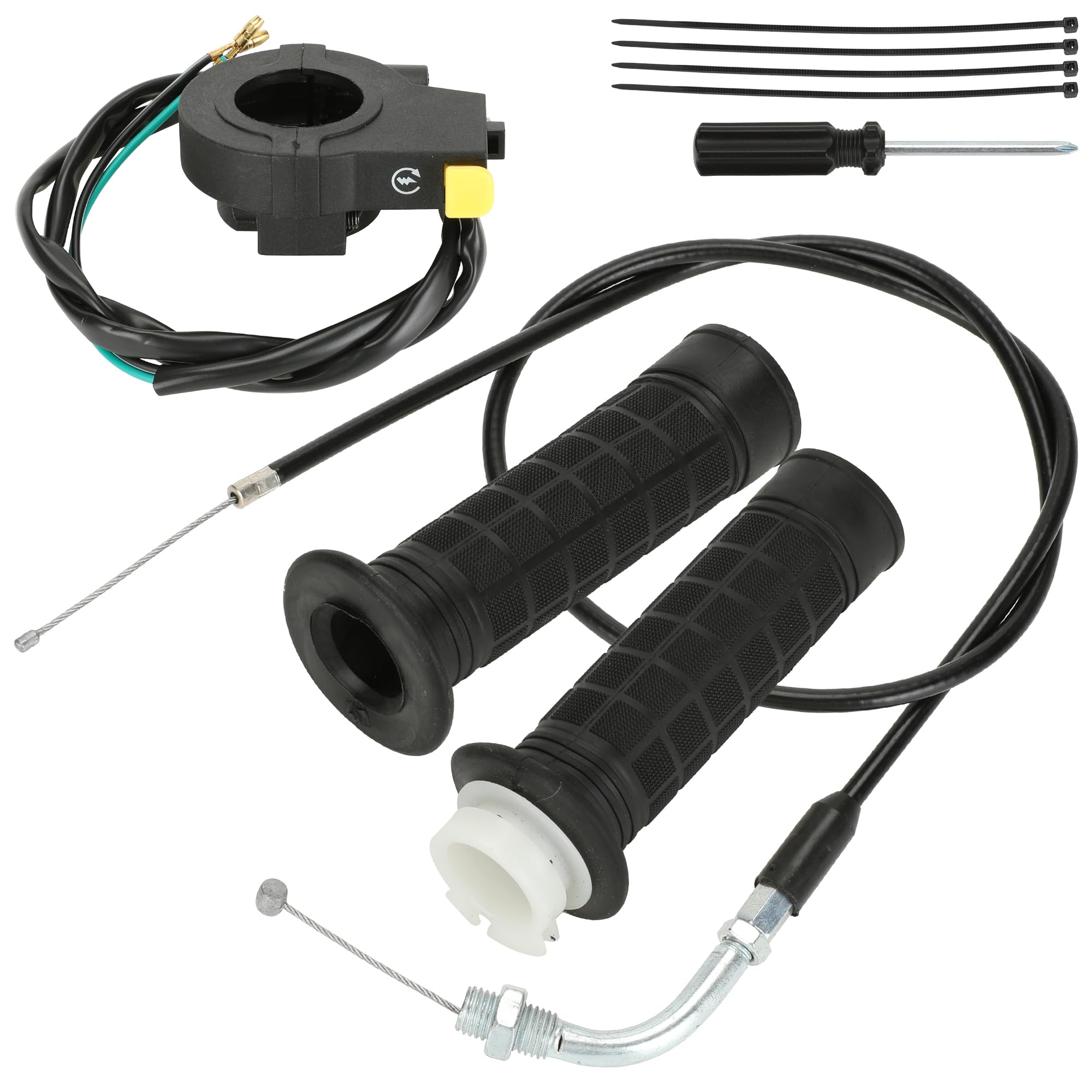 Yoxufa Throttle Cable Assembly Twist Throttle Handle Grip Kit For 2 Stroke Engine 80Cc 100Cc 49Cc 50Cc Gas Motor Motorized Bicyc