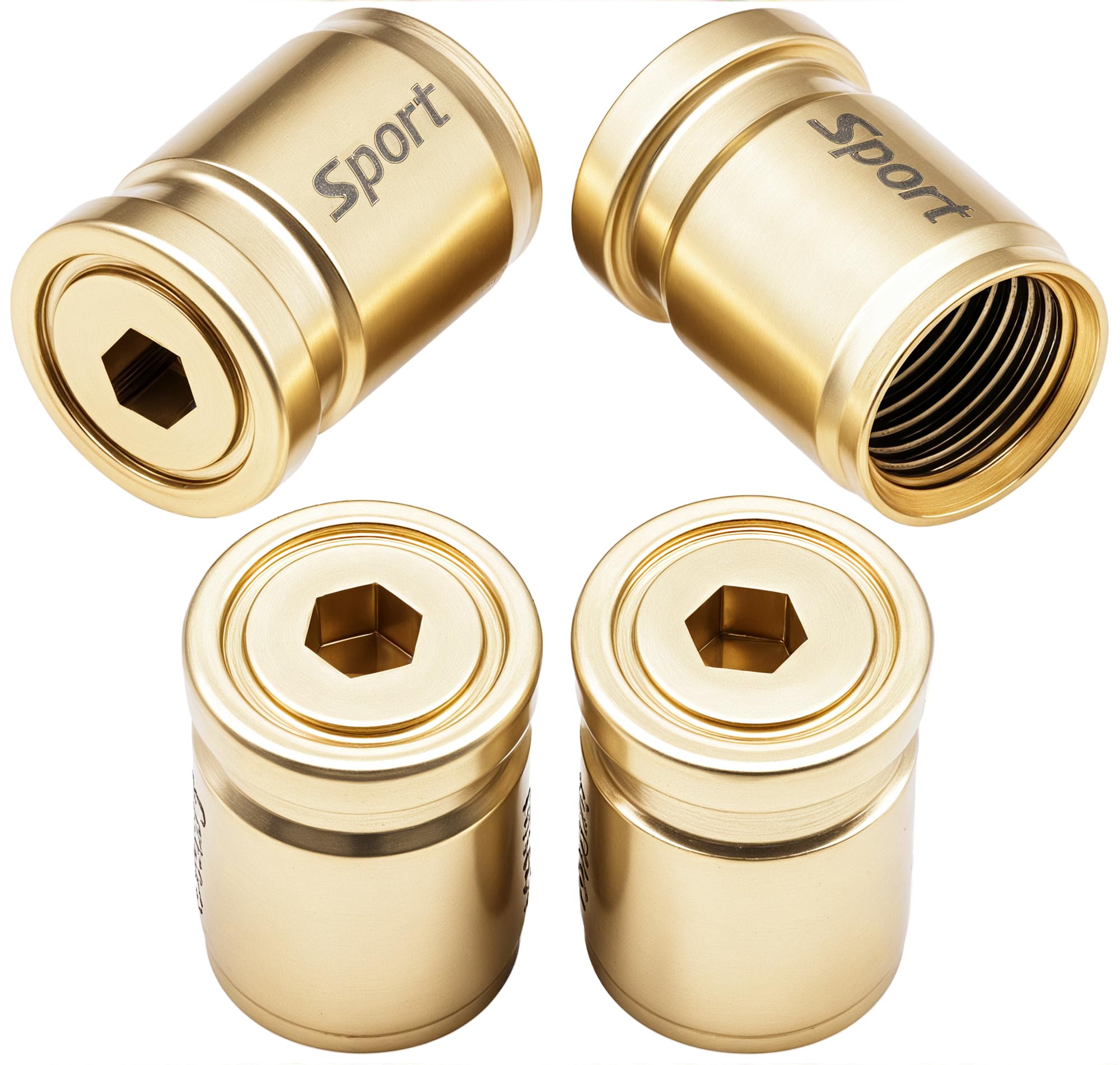 Meajoo 4 Pcs Anti Theft Car Tire Valve Stem Caps, Universal Aluminum Tire Valve Caps With O Ring Rubber Seal Fit For Cars, Truck