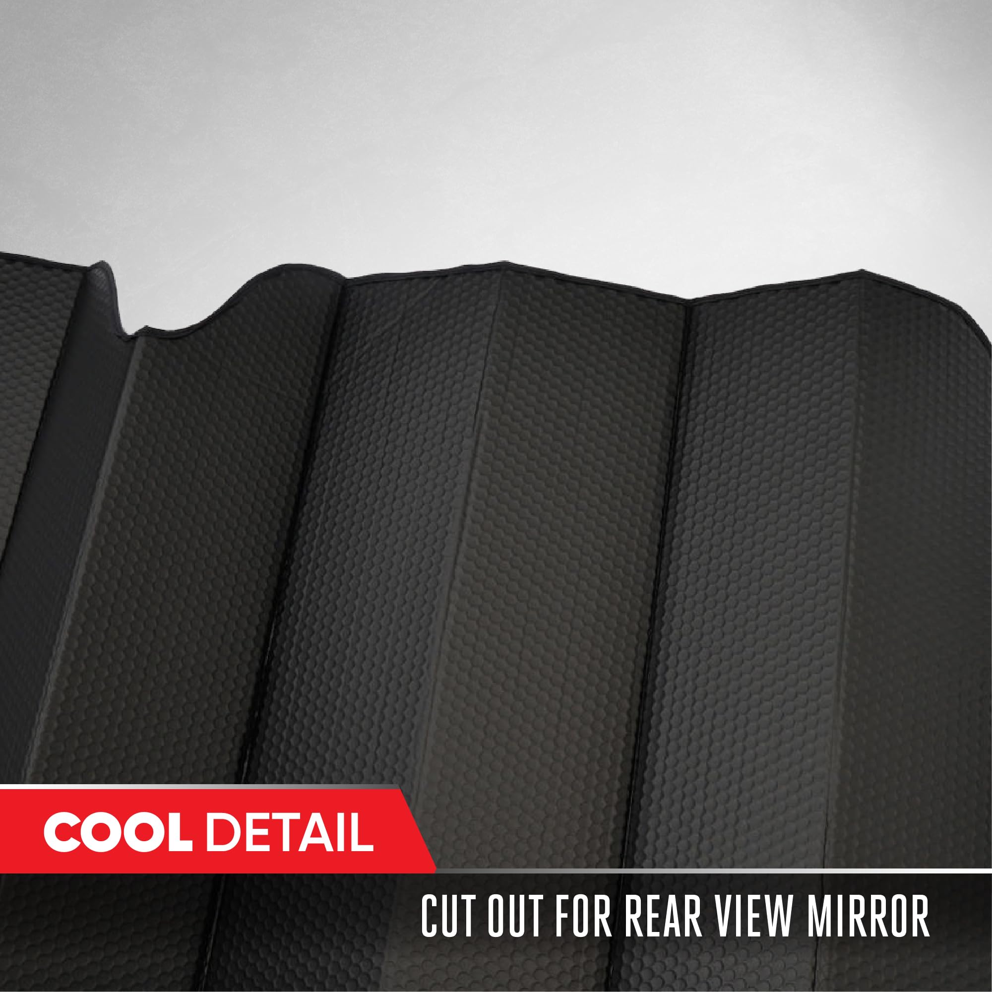 Motor Trend Accordion Black Car Windshield Sun Shade - Car Sun Visor Sun Shade For Windshield - Window Shades For Suv & Truck -
