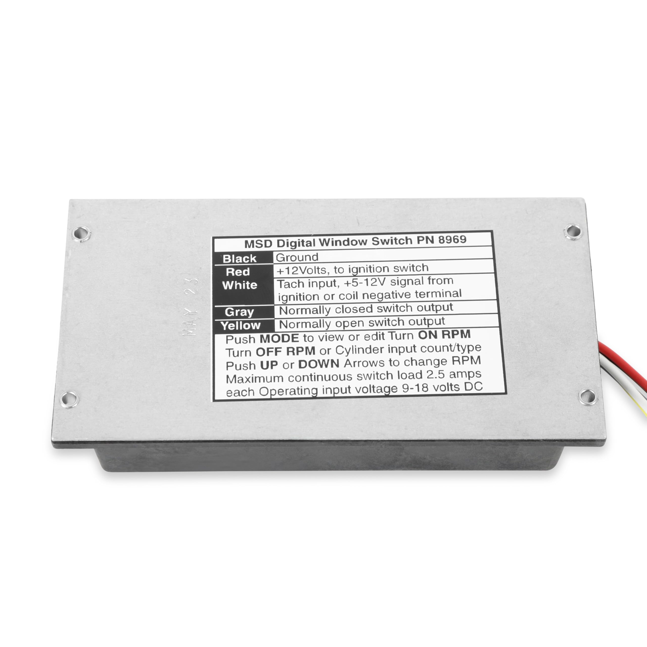 Msd 8969 Digital Rpm Window Switch
