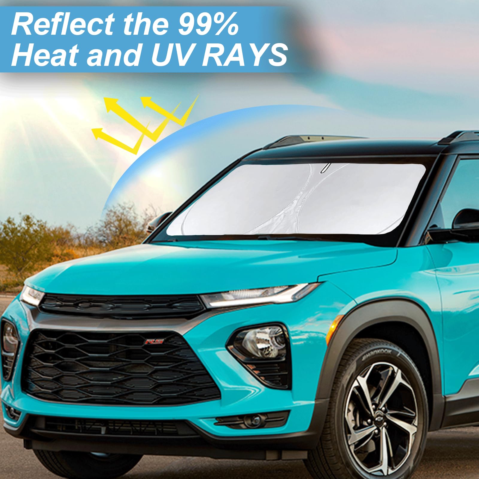 Sunshade For Trailblazer Windshield Sun Shade For Chevrolet 2021-2024 2025 Chevy Trailblazer Accessories Windshield Cover 210T R