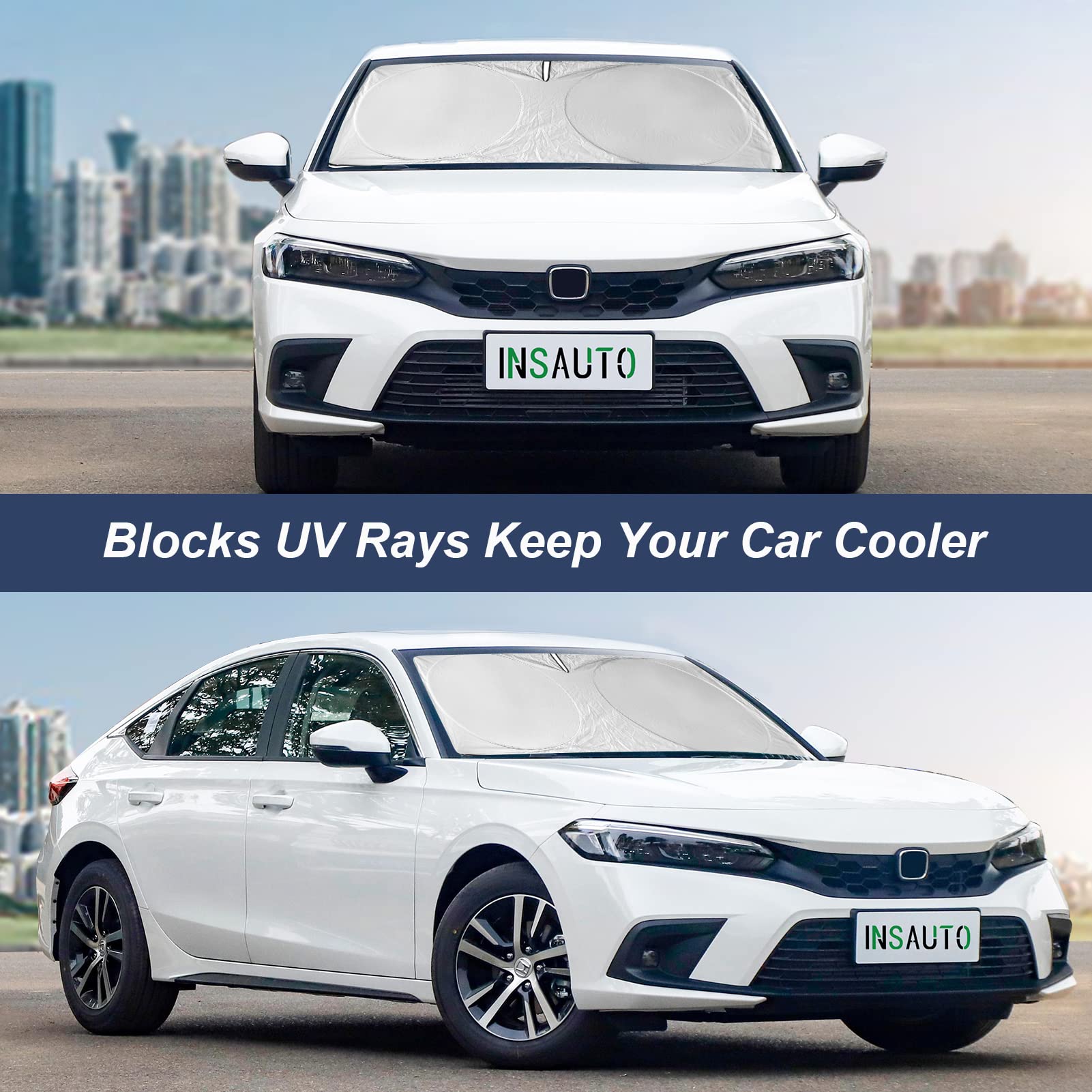 Sunshade For Honda Civic 2022-2024 2025 Sun Shade, Front Window Sun Visor Windshield Cover Custom Fit Civic (Not For 2022 Sport)