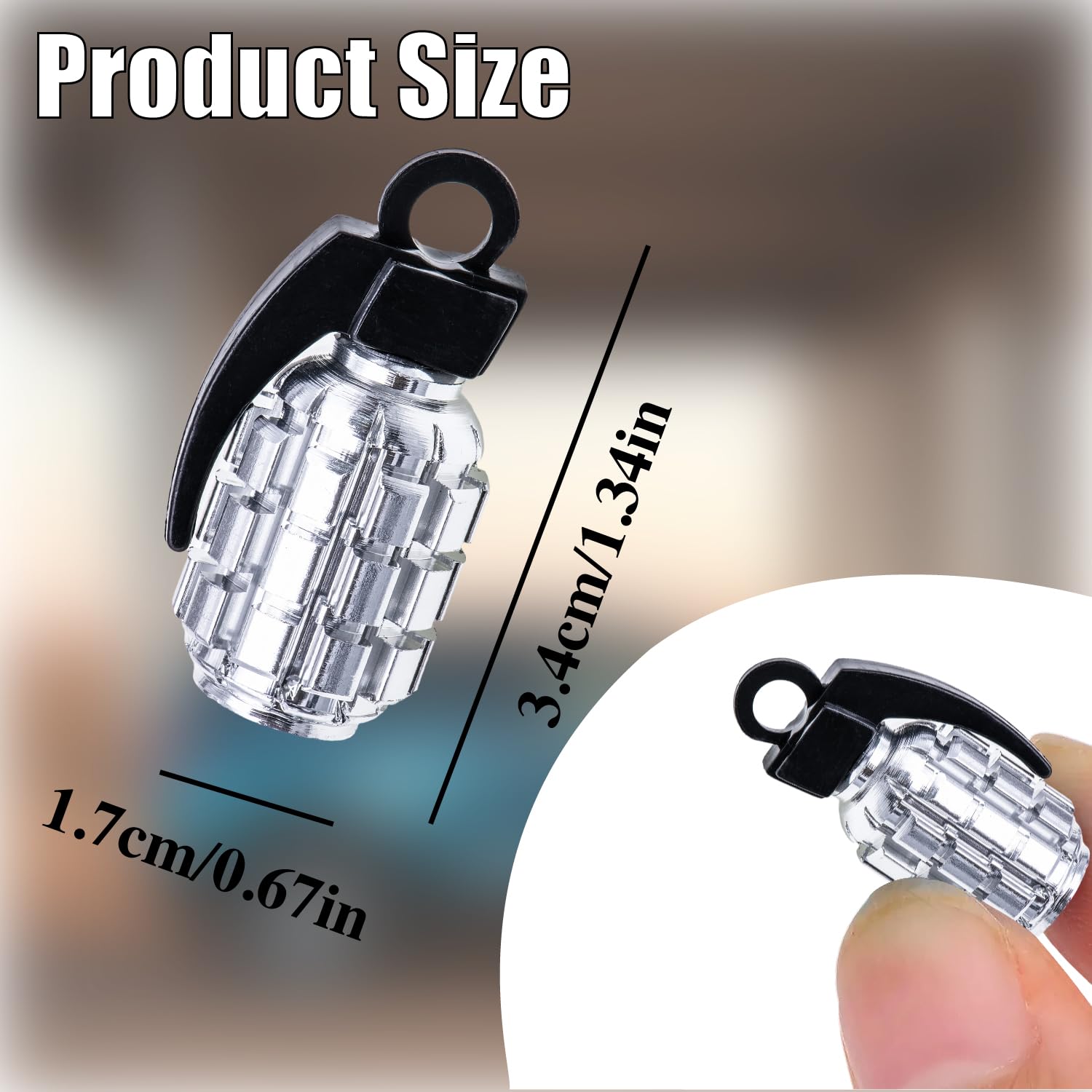 Meajoo 6Pcs Tire Valve Stem Caps, Stainless Steel Tire Valve Caps Wheel Valve Caps For Cars, Trucks, Suv, Motorcycles, Bike And