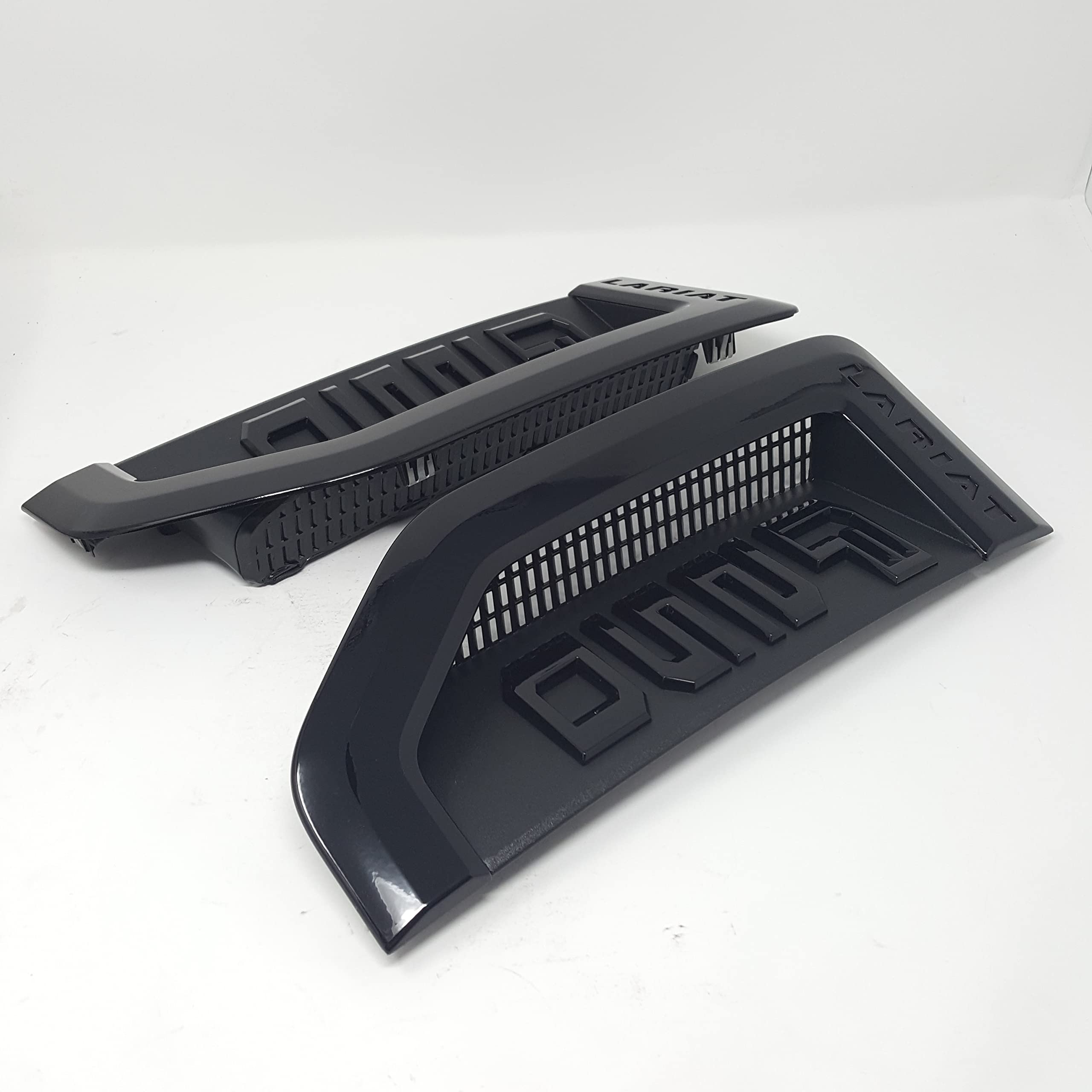 17 Thru 22 Super Duty F-250 Lariat Sport Blackout Package Black Fender Emblems Kc3Z-16720-Aa Kc3Z-16720-Ab Pair