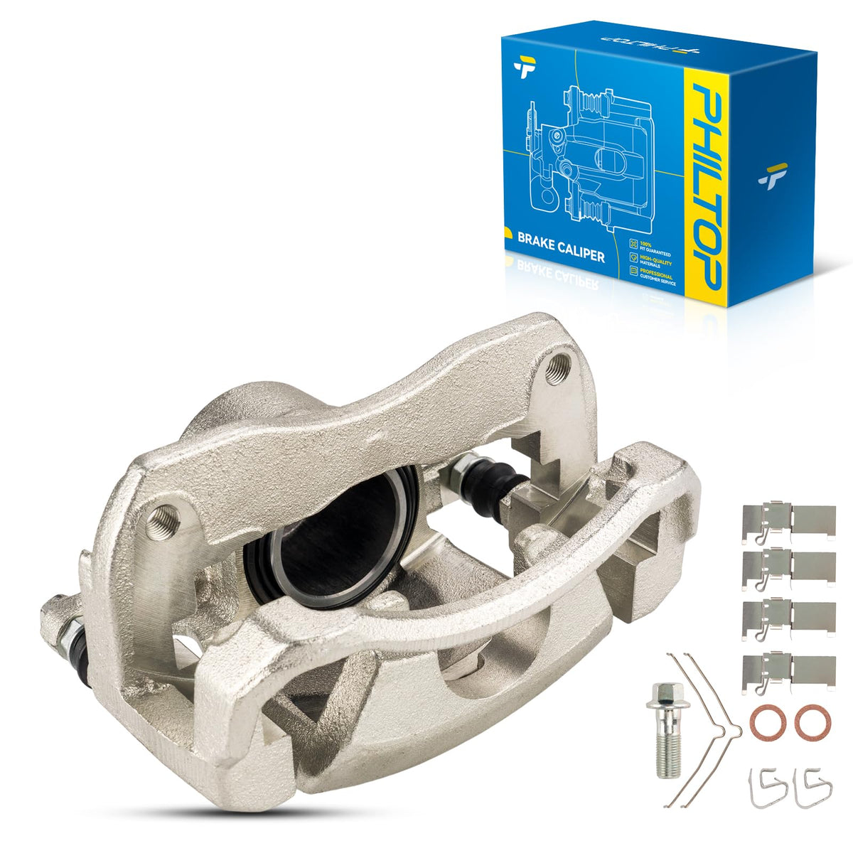 Philtop 19B3129 Front Right Disc Brake Caliper Assembly Replacement For 2007-2017 Toyota Camry, 2007-2012,2016-2018 Lexus Es350,