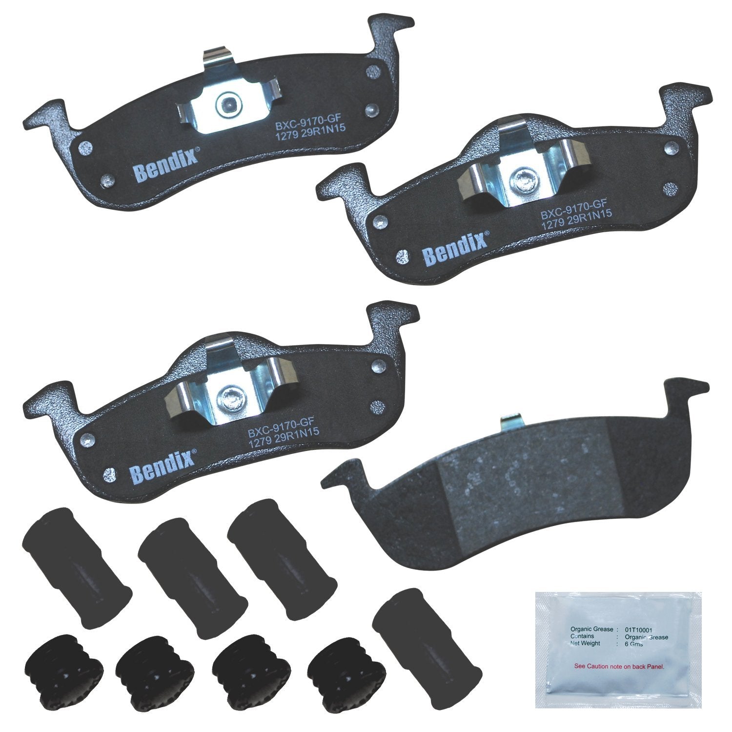 Bendix Priority1 Cfc1279 Ceramic Rear Brake Pads For Ford Expedition 2017-2007, Lincoln Mkt 2015-2013, Mkt 2019-2017, Navigator 