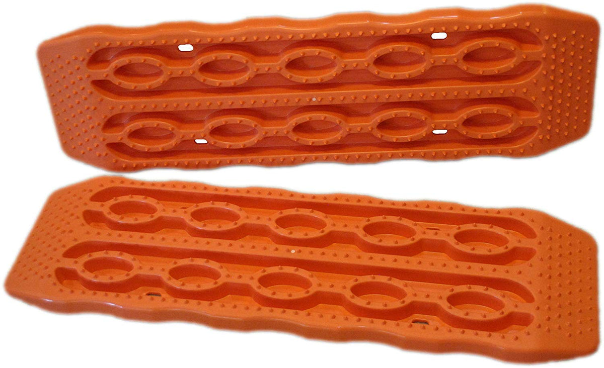 Maxsa 20335 Jumbo Escaper Buddy Traction Mats for Off-Road Mud, Sand, & Snow Vehicle Extraction for Large Vehicles, Bendable, Unbreakable, Orange, 2 Pack