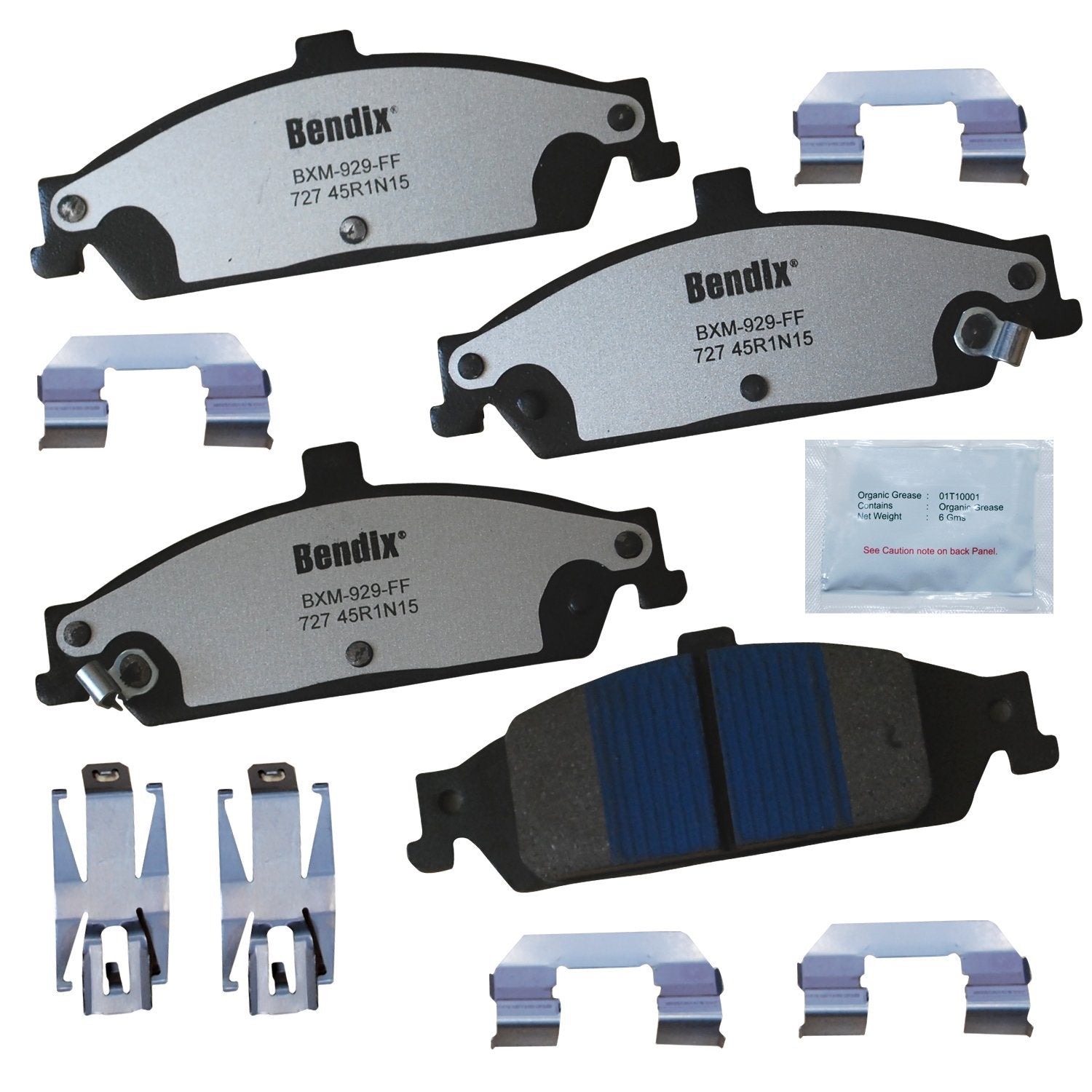 Bendix Fleet Metlok Mkd727Fm Semi-Metallic Front Brake Pads For Chevrolet Classic 2005-2004, Malibu 2003-1997, Oldsmobile Alero