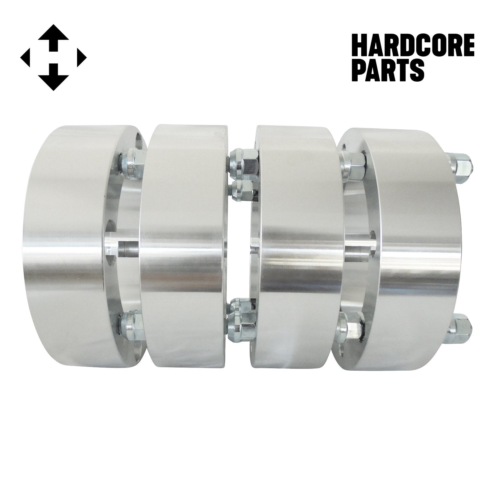 Hardcore Parts 4Pc Atv 4X156 Wheel Spacers 2 With 12X1.5 (M12) Threads - Fits Polaris Ranger Rzr Xp 1000 Trail 900 Xc High Performance S Ranger Ace