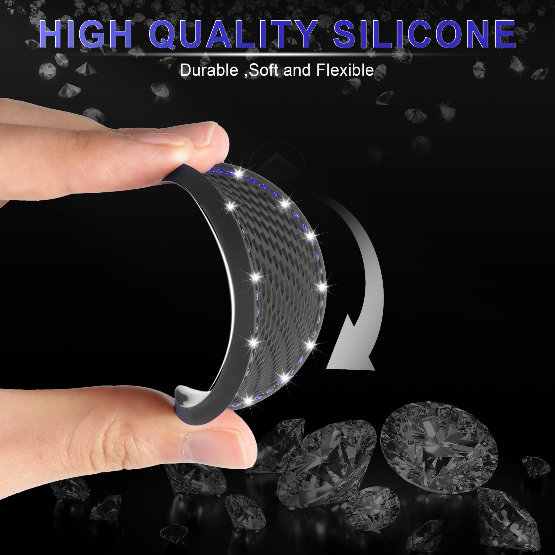 JUSTTOP 2 Pack Universal Auto Anti Slip Cup Holder Insert Coaster, Car Cup Holder Coaster, Bling Crystal Rhinestone Car Interior