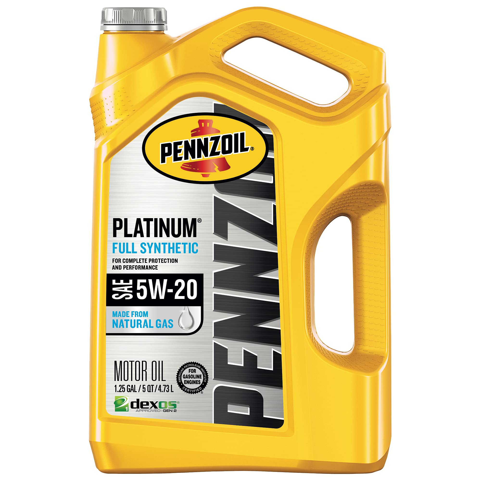 Pennzoil Platinum Full Synthetic 5W-20 Motor Oil, 5-Quart