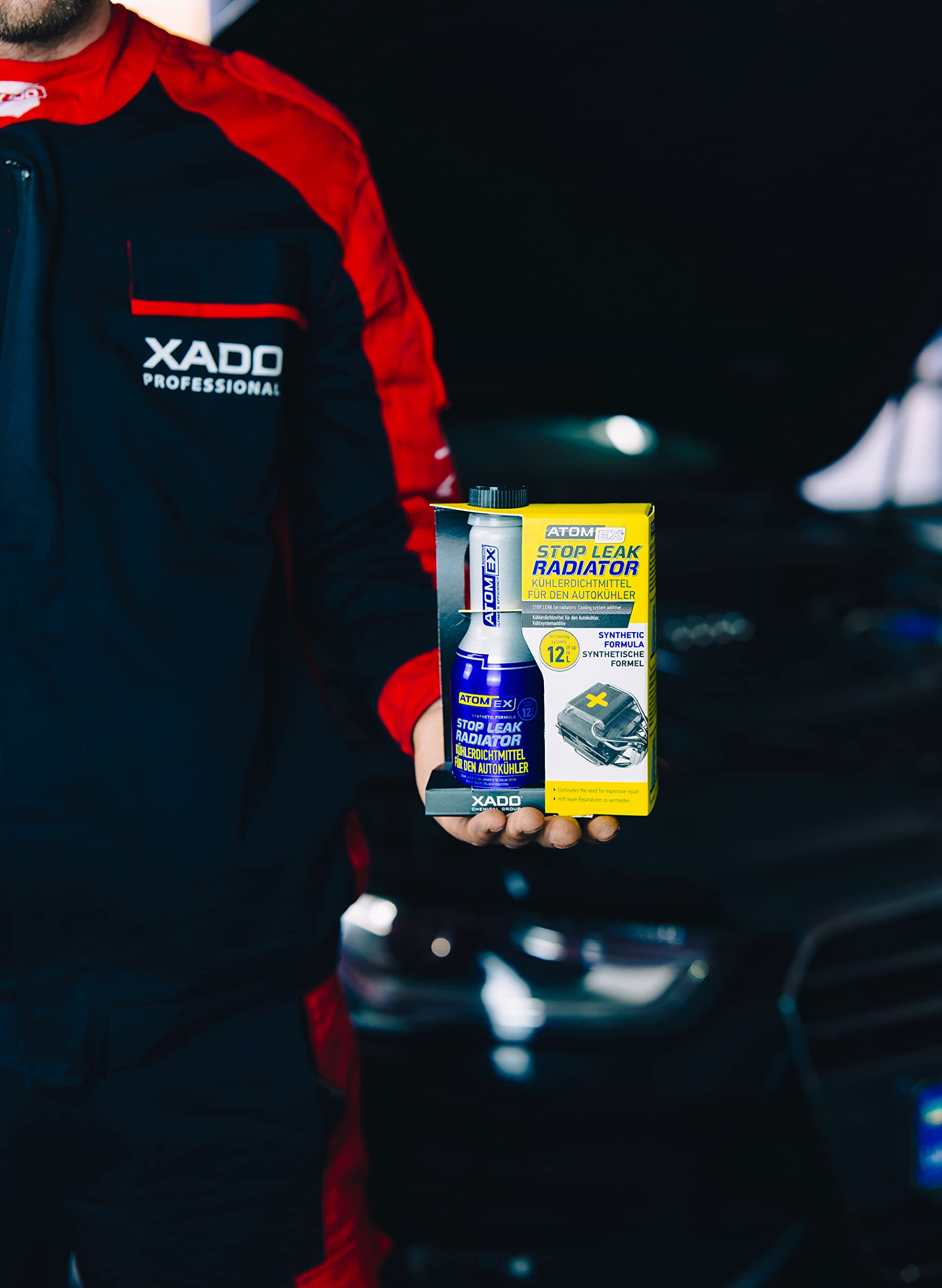 XADO ATOMEX Stop Leak Radiator Coolant Additive - Repair Seal, Restore Radiator Fluid Fix and Prevent Future Leaks (Bottle, 250