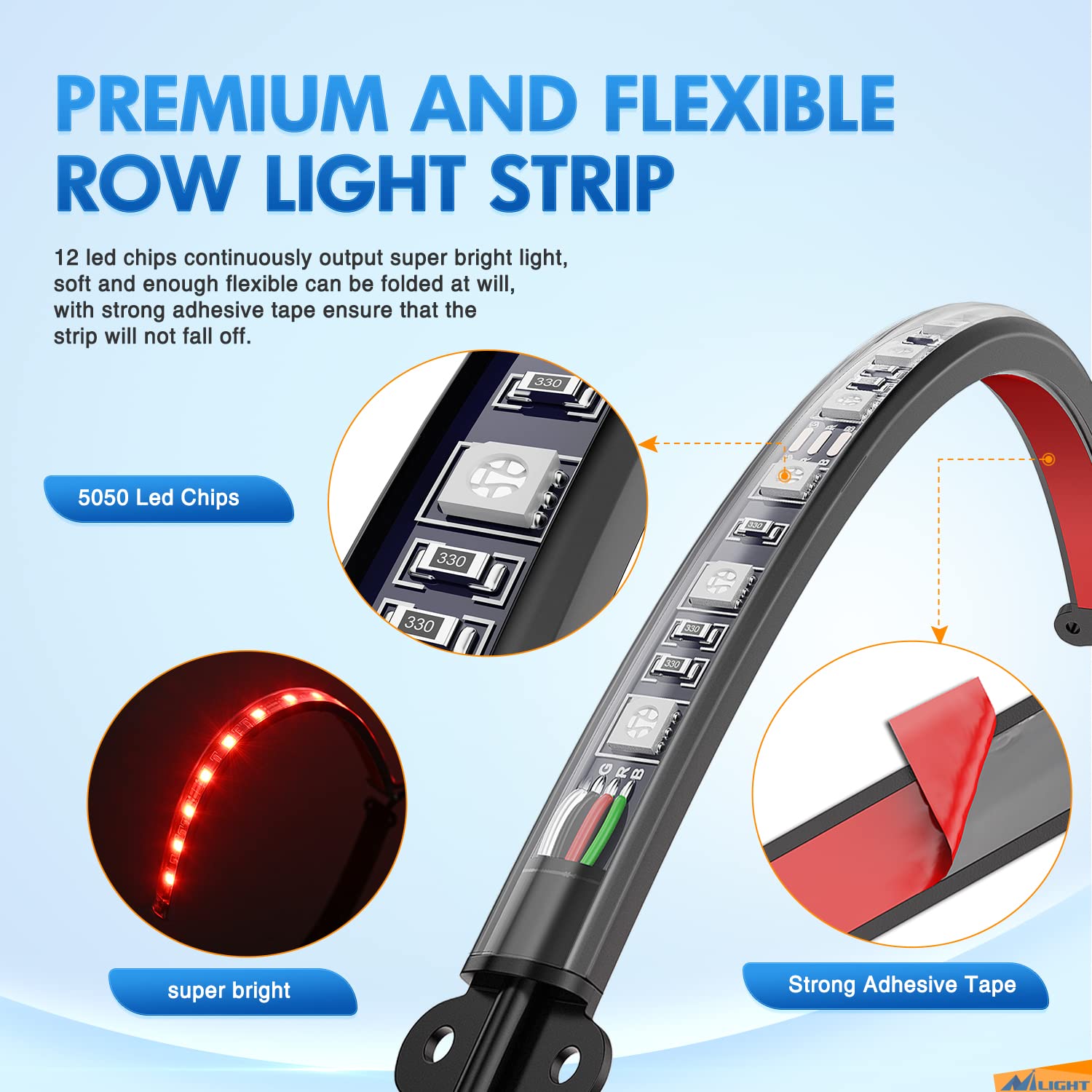 Nilight 4Pcs Usb Interior Car Lights 48 Leds Rgb Led Strips Lights With App Control Music Sound Active Mode Under Dash Footwell