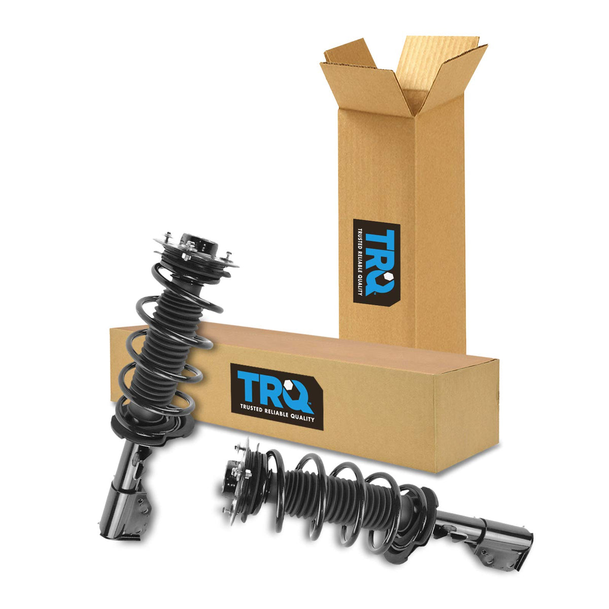 Trq Front Strut & Coil Spring Assembly Set Driver & Passenger Sides Compatible With 07-09 Chevrolet Equinox Pontiac Torrent 08-1