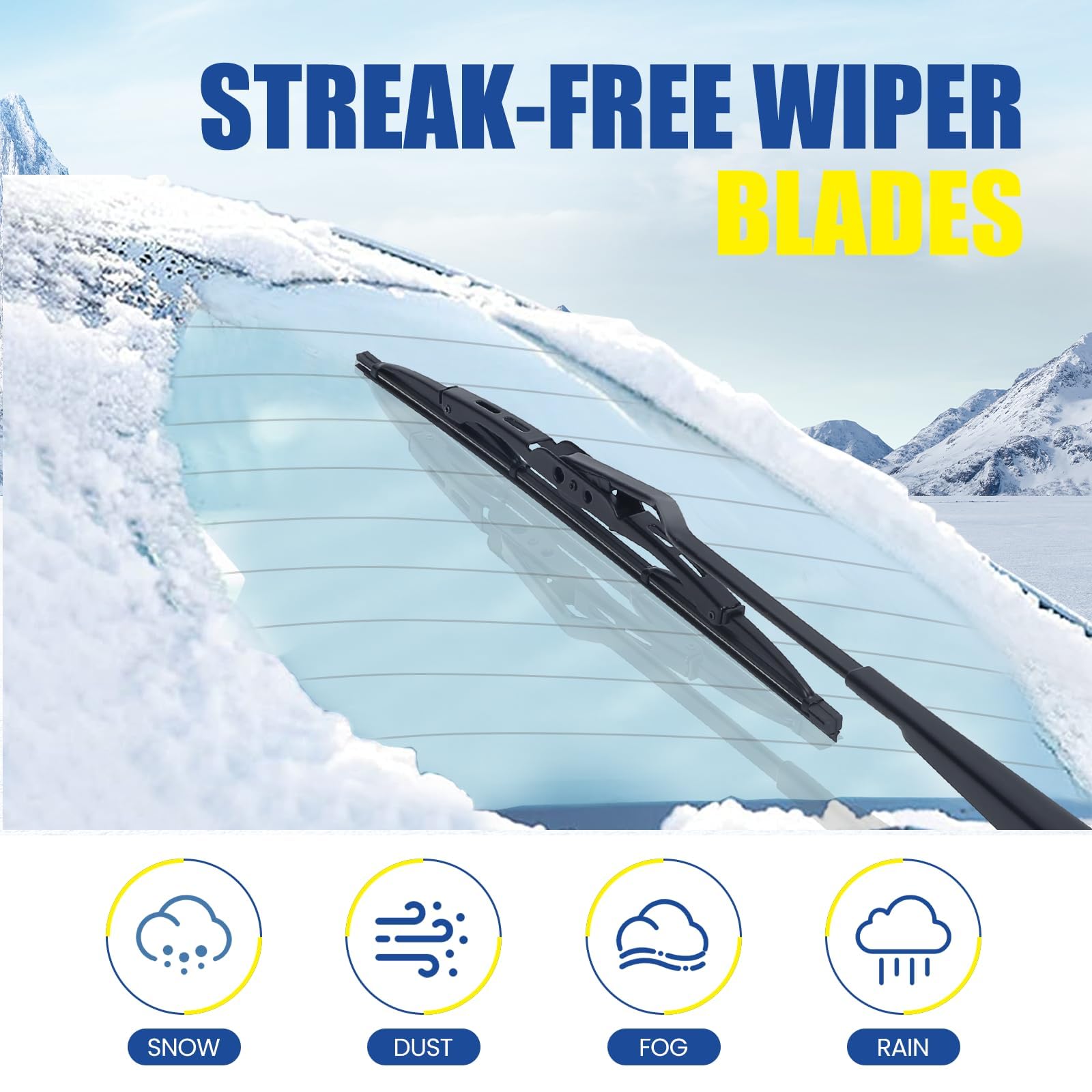 Gspscn 13'' Rear Wiper Blade,Back Windshield Wiper For Chevy Blazer 05-00,Equinox 20-10,Suburban Tahoe 23-15,Traverse 17-09,Astr