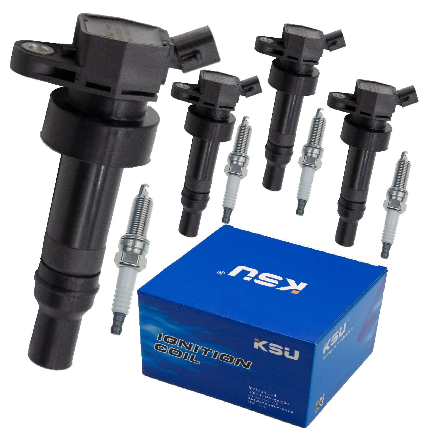 KSU Ignition Coil with Spark Plug for Soul 2012-2020 1.6L L4 27301-2b100 uf652 uf-652 273012b100