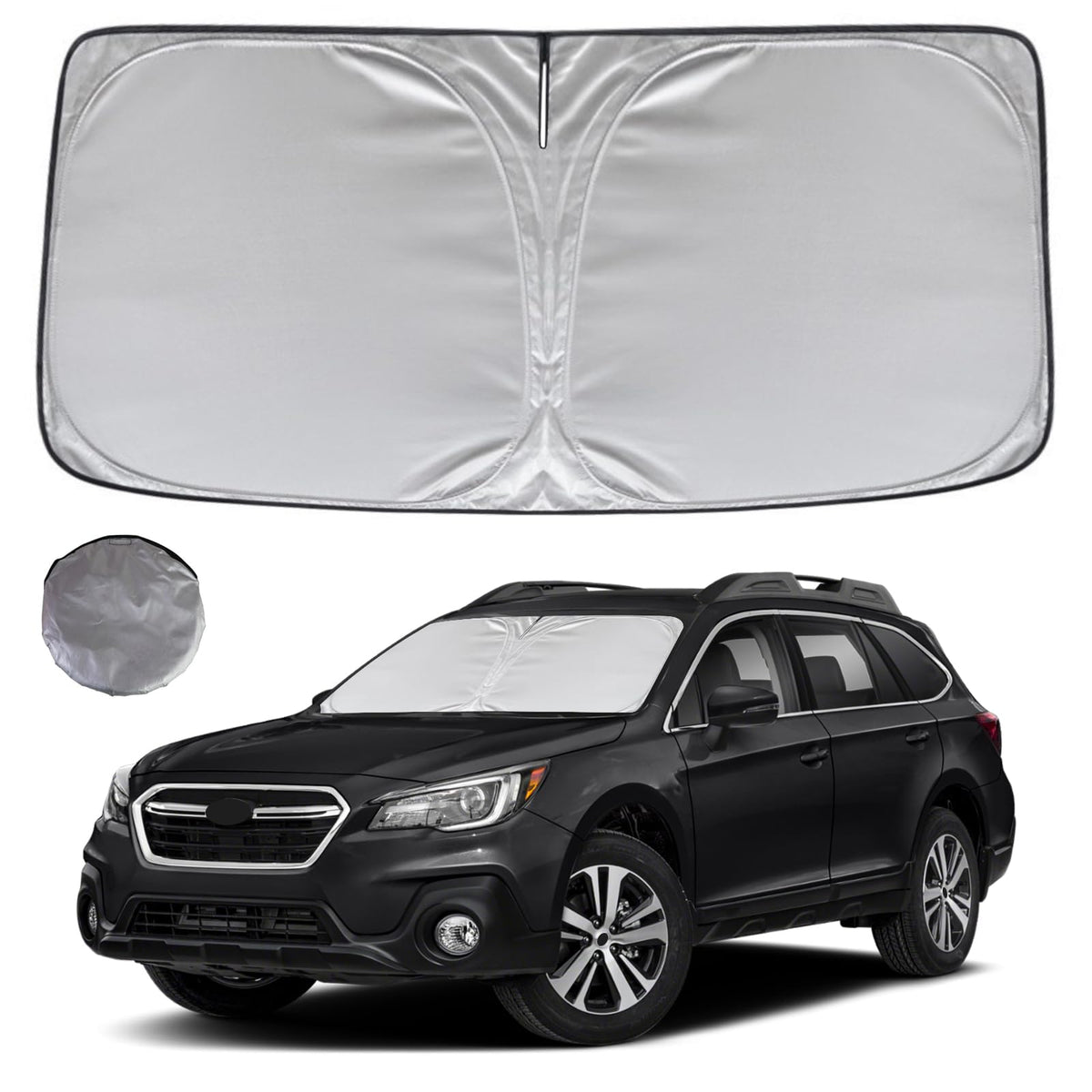 Kayzt Windshield Sun Shade For 2015-2019 Subaru Outback Wagon Foldable Sunshade Front Window Custom Fit Car Accessories