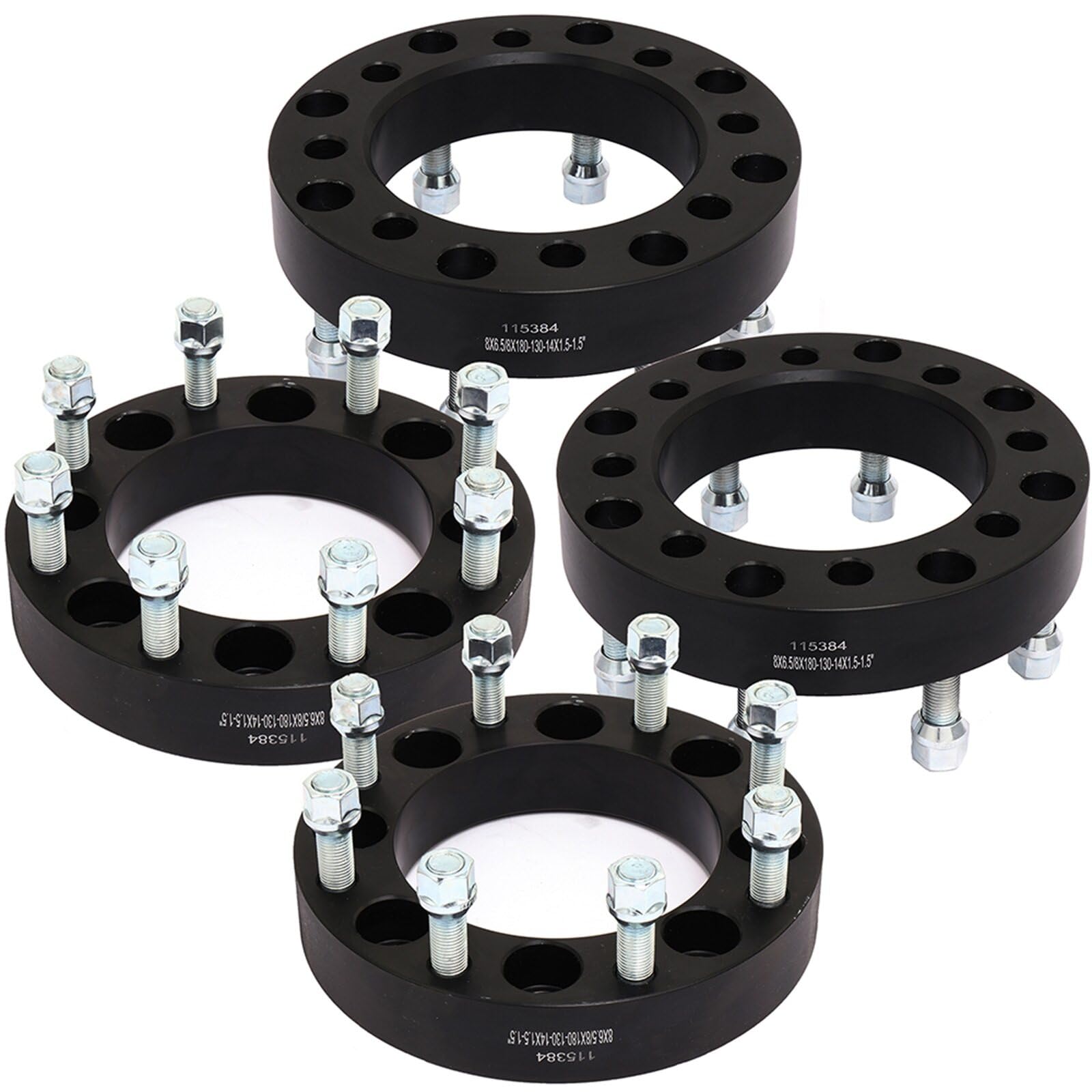 Scitoo 4Pcs 1.5'' 8 Lug Wheel Adapters 8X6.5 To 8X180 14X1.5 Studs 130Mm Fit For 2001-2010 For Silverado 2500Hd 2001-2007 For Si