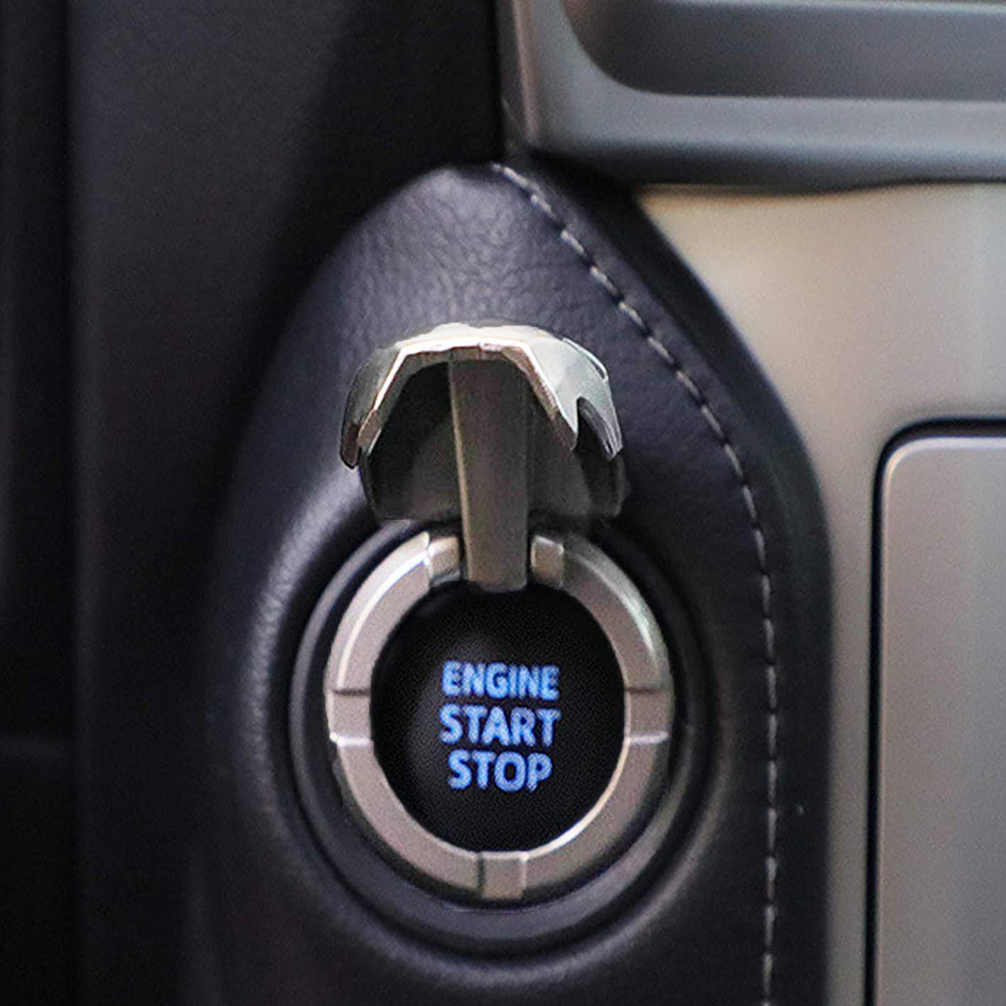 GENORMBRANDT Car Engine Start Stop Button Cover Push to Start Button Ignition Cover Universal Aluminum Alloy Button Decoration S
