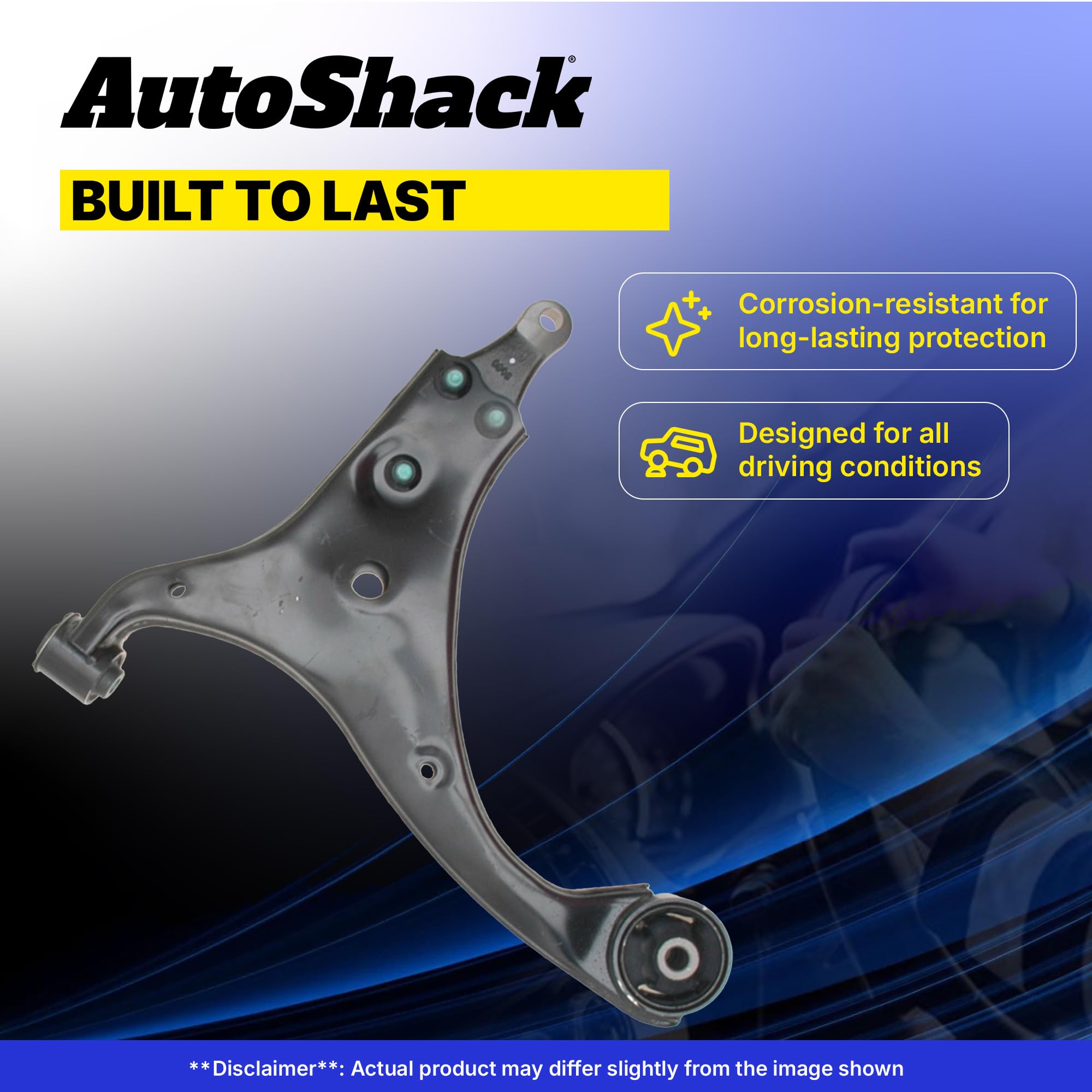 Autoshack Front Lower Control Arms With Bushings Pair 2 Replacement For 2008-2014 Dodge Avenger 2009-2019 Journey 2007-2010 Chrysler Sebring 2011-2014 Chrysler 200 2.4L 3.5L 3.6L V6 Awd Fwd Cak35175Pr