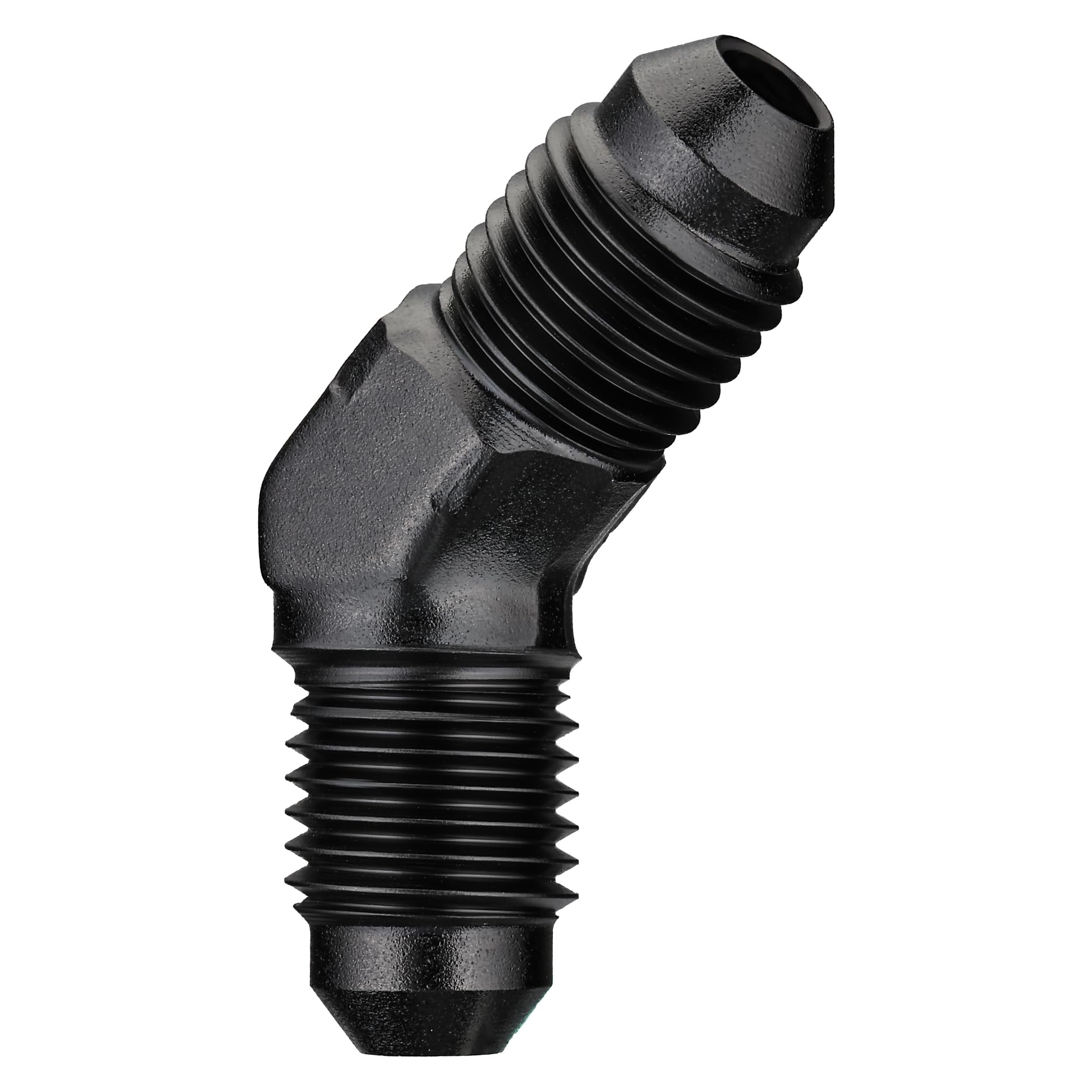 EVIL ENERGY 4AN Male to Male Flare 45 Degree Union Coupler Fitting Coupling Aluminum Black