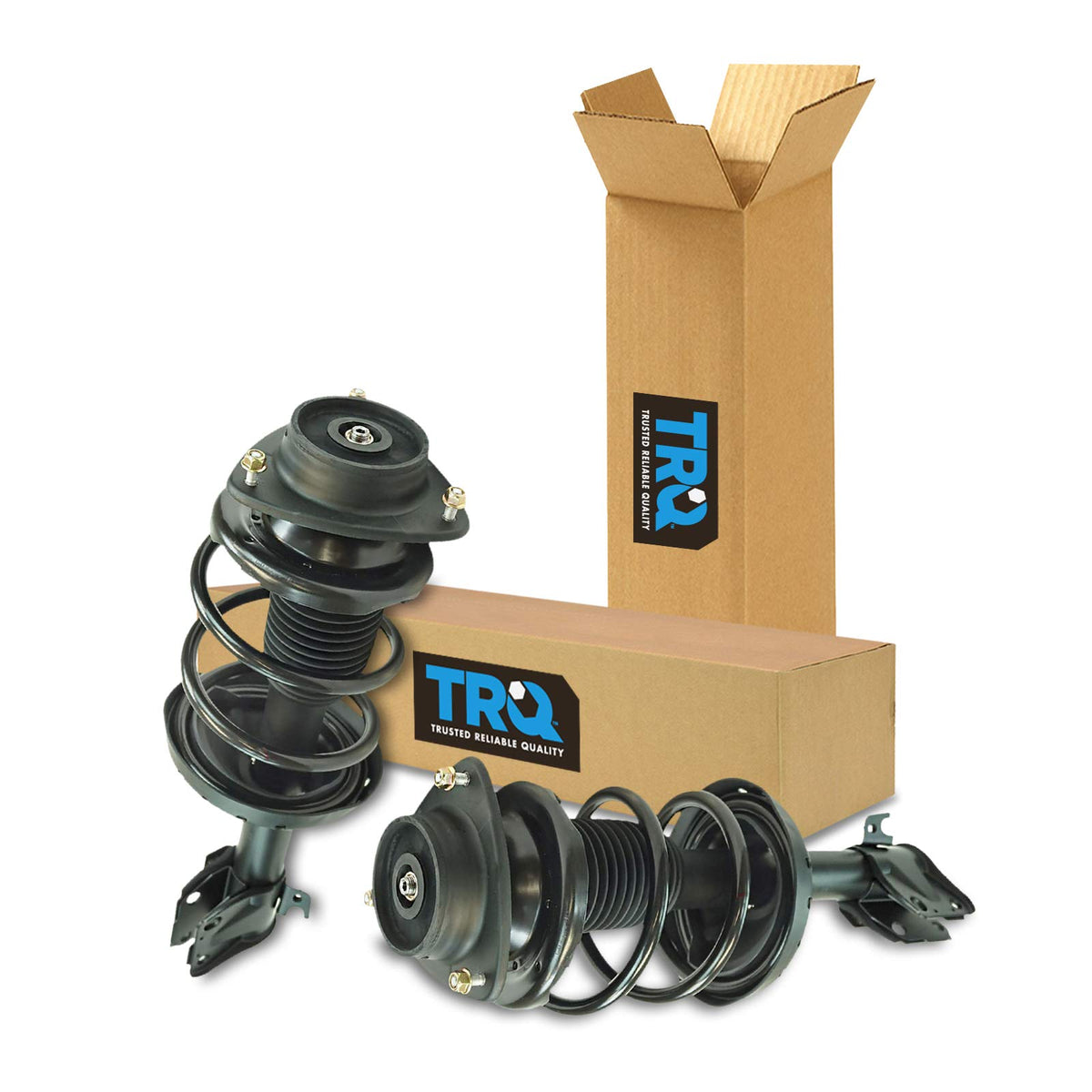Trq Front Strut & Coil Spring Assembly Set Driver & Passenger Sides Compatible With 09-13 Subaru Forester