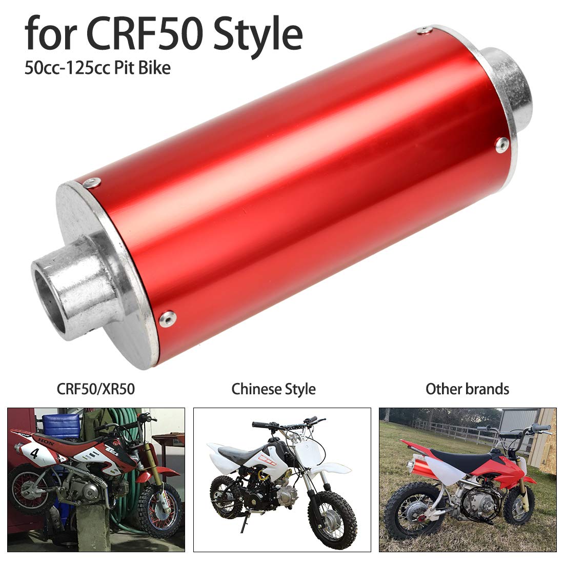 Fvrito High Performance Big Bore Muffler Exhaust Silencer Pipe Head Assembly For Honda Xr50 Crf50 Chinese 70Cc 110Cc 125Cc Sdg S