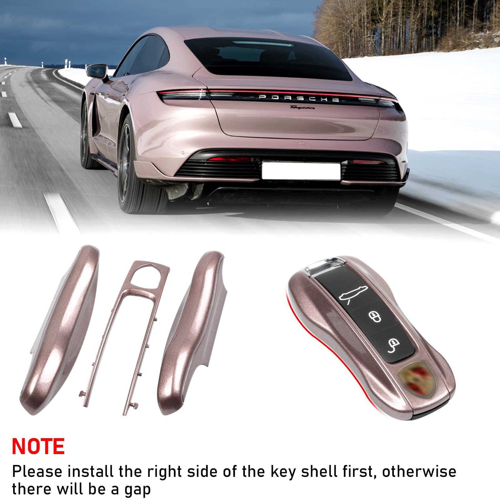 Jaronx Compatible with Porsche Key Fob Cover, Compatible with Porsche Cayenne Panamera Key Cover 2018-2024, Compatible with Pors