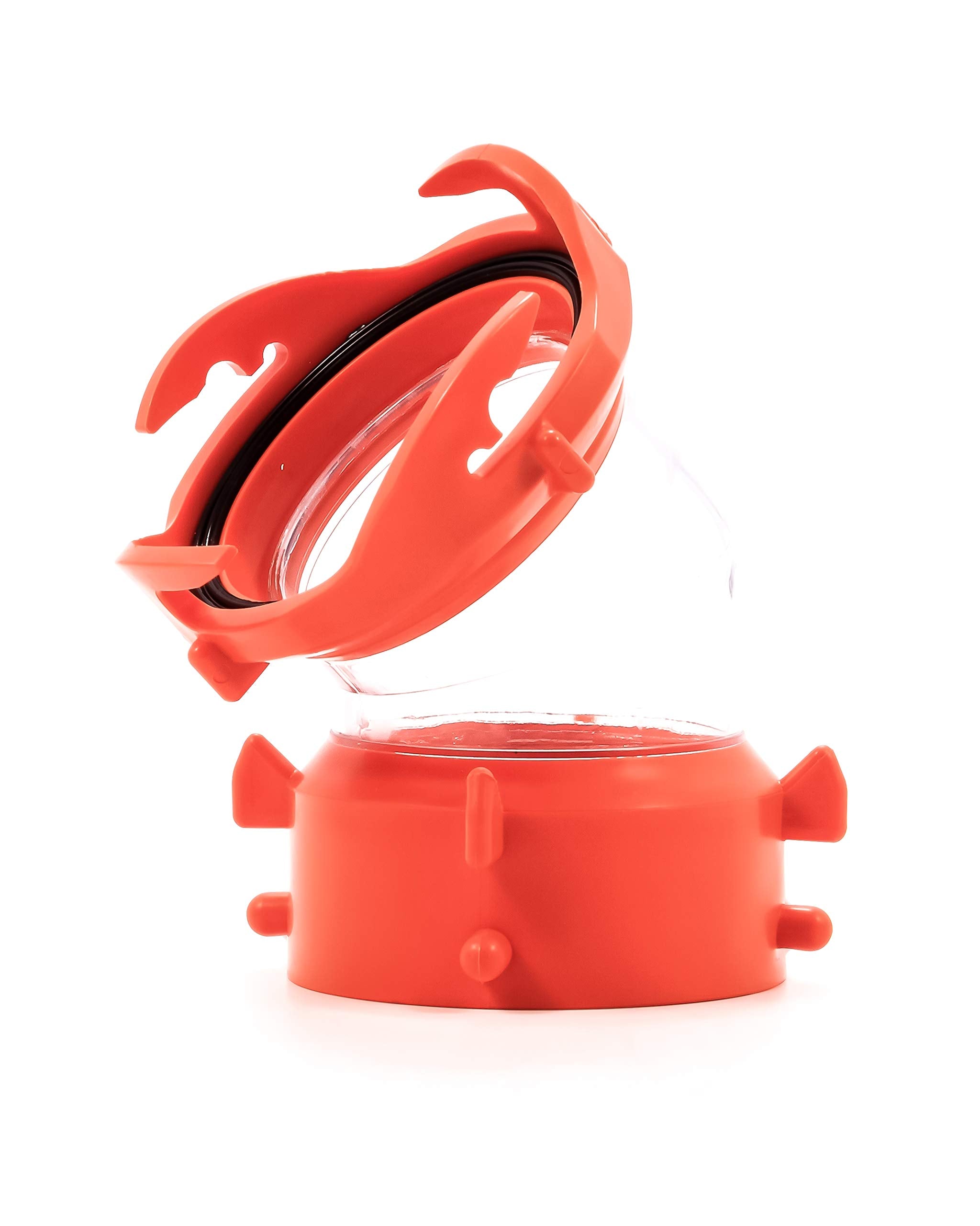 Camco RhinoFLEX Clear 45-Degree Camper/RV Sewer Hose Swivel Fitting - Features a Swivel Lug Fitting & a 4-Prong Bayonet Fitting 