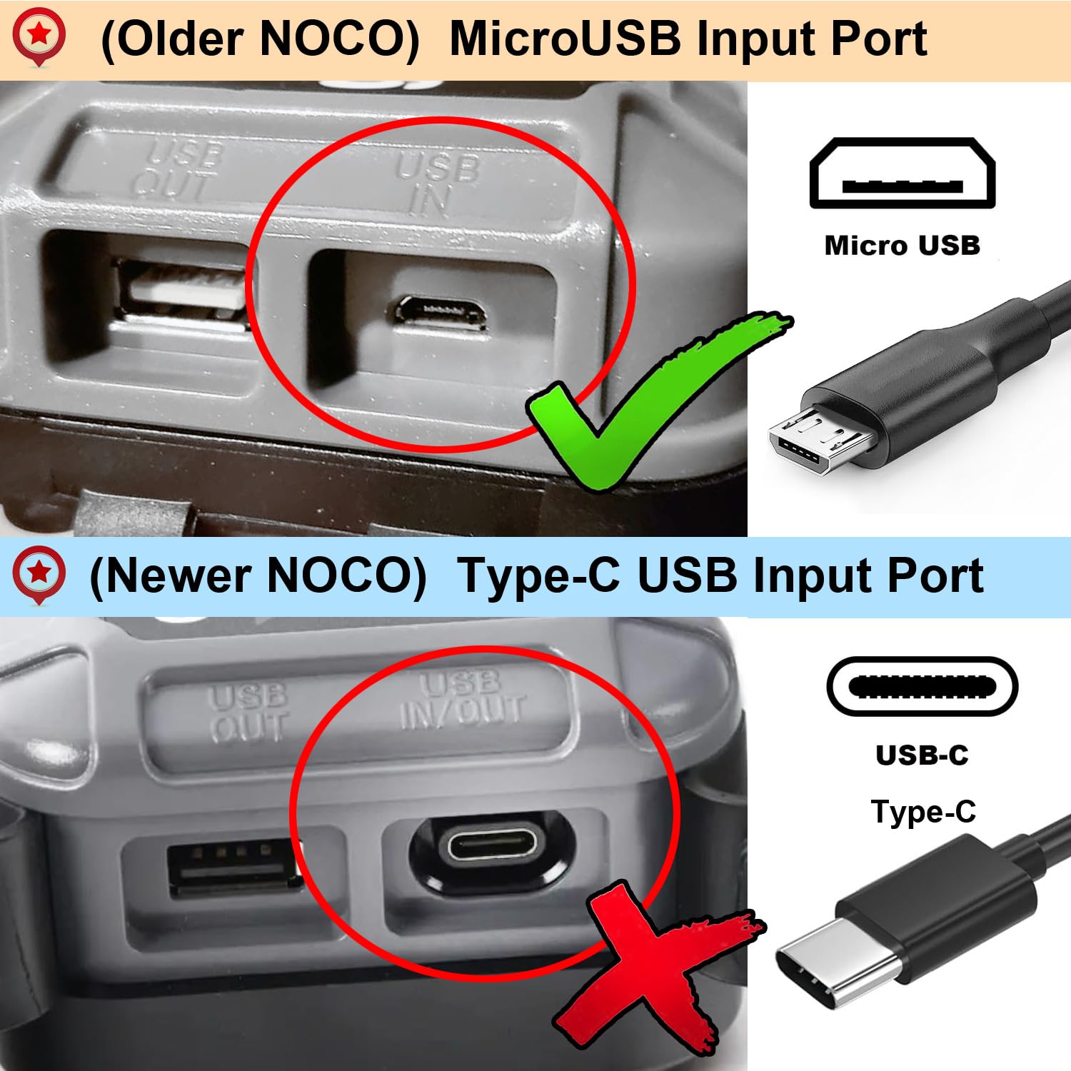 T Power Charger Cable For Noco Boost X Gbx45 Gbx55 Gbx75 Gbx155 Genius Boost Plus Sport Gb20 Gb30 Gb40 Gb70 1000A Battery Jump S