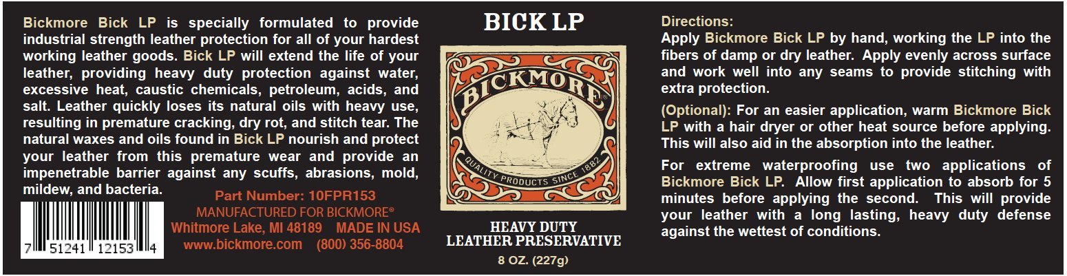 Bickmore Leather Conditioner, Scratch Repair Bick LP 8oz - Heavy Duty LP Leather Preservative | Leather Protector, Softener and
