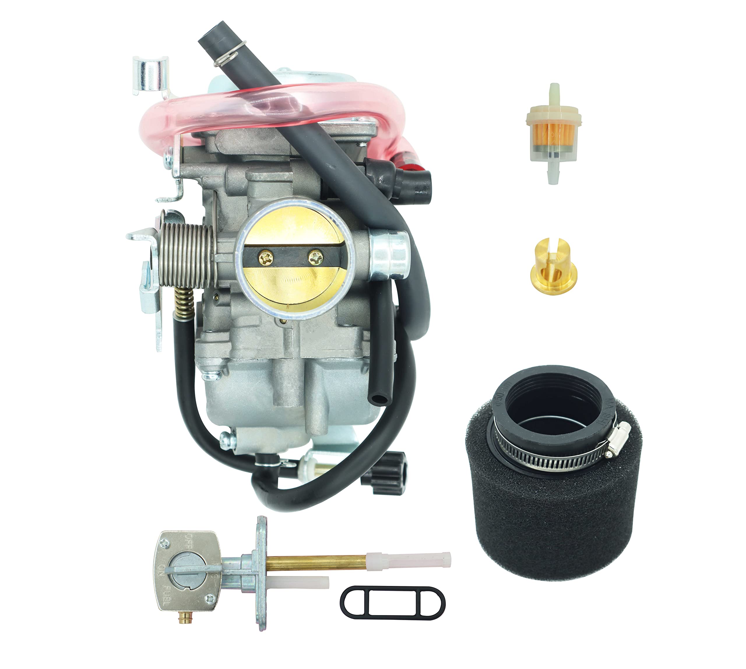 Carburetor Fit For Kawasaki Klf300 1986-2005 Bayou 300 Carby Carb Atv With Air Filter&Fuel Petcock Shut Off Valve