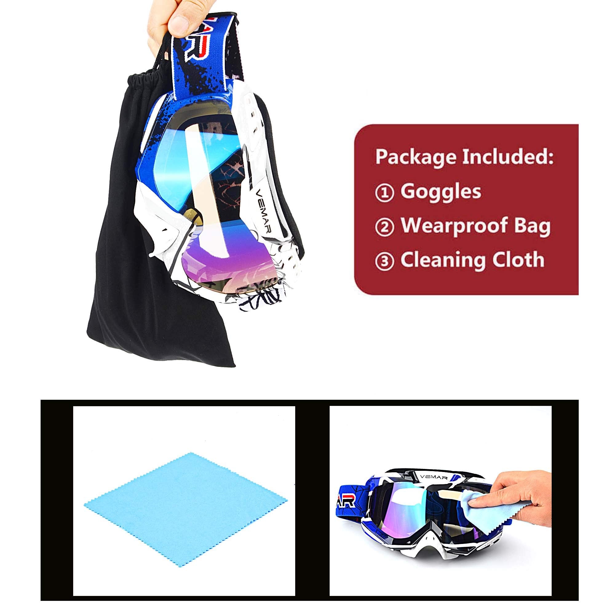 Motorcycle Motocross Atv Racing Dirt Bike Tactical Riding Goggles