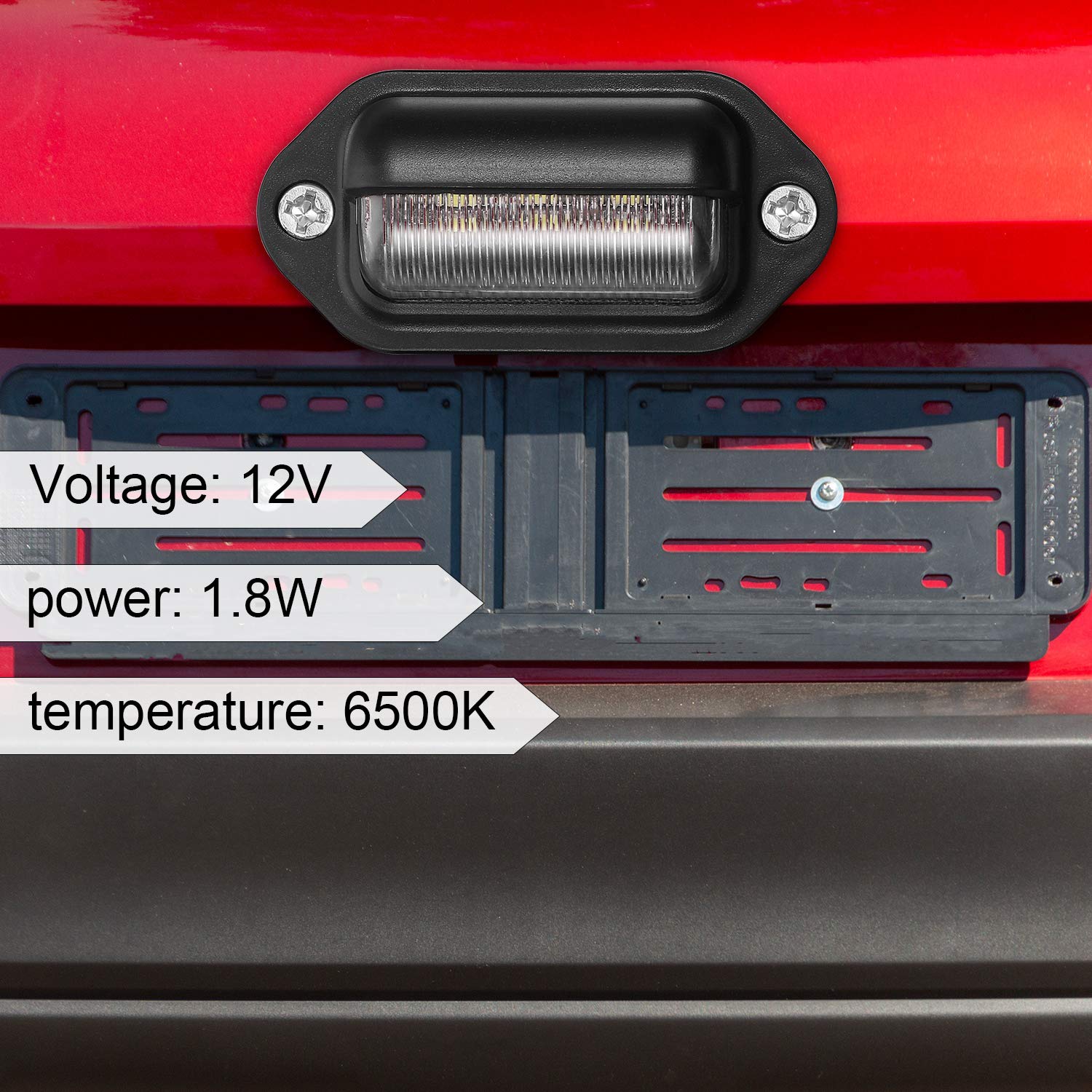 Mudder 8 Packs 12V 6 Led License Plate Light Waterproof License Plate Lamp Taillight For Truck Suv Trailer Rv Trucks And Boats L