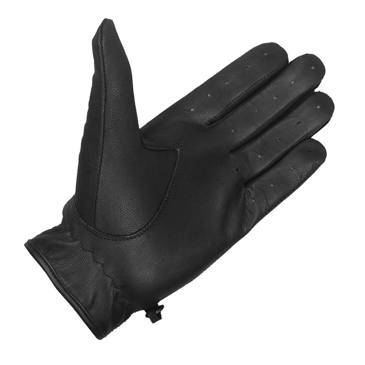 New Biker Police Leather Motorcycle Driving Riding Racing Gloves Real Natural Leather Touchscreen Ventilation Men Women Automotive Atv Dirt Bike Cycling Comfortable Adjustable Full Finger Black Xl
