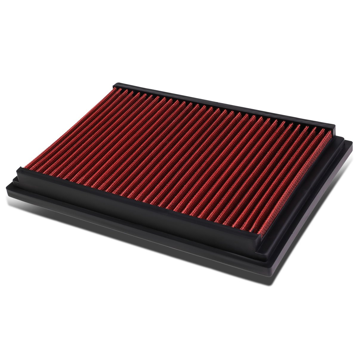 Auto Dynasty Compatible With Mazda 3 / Mazda 5 2.0L / 2.3L / 2.5L Reusable & Washable Replacement High Flow Drop-In Air Filter (Red)