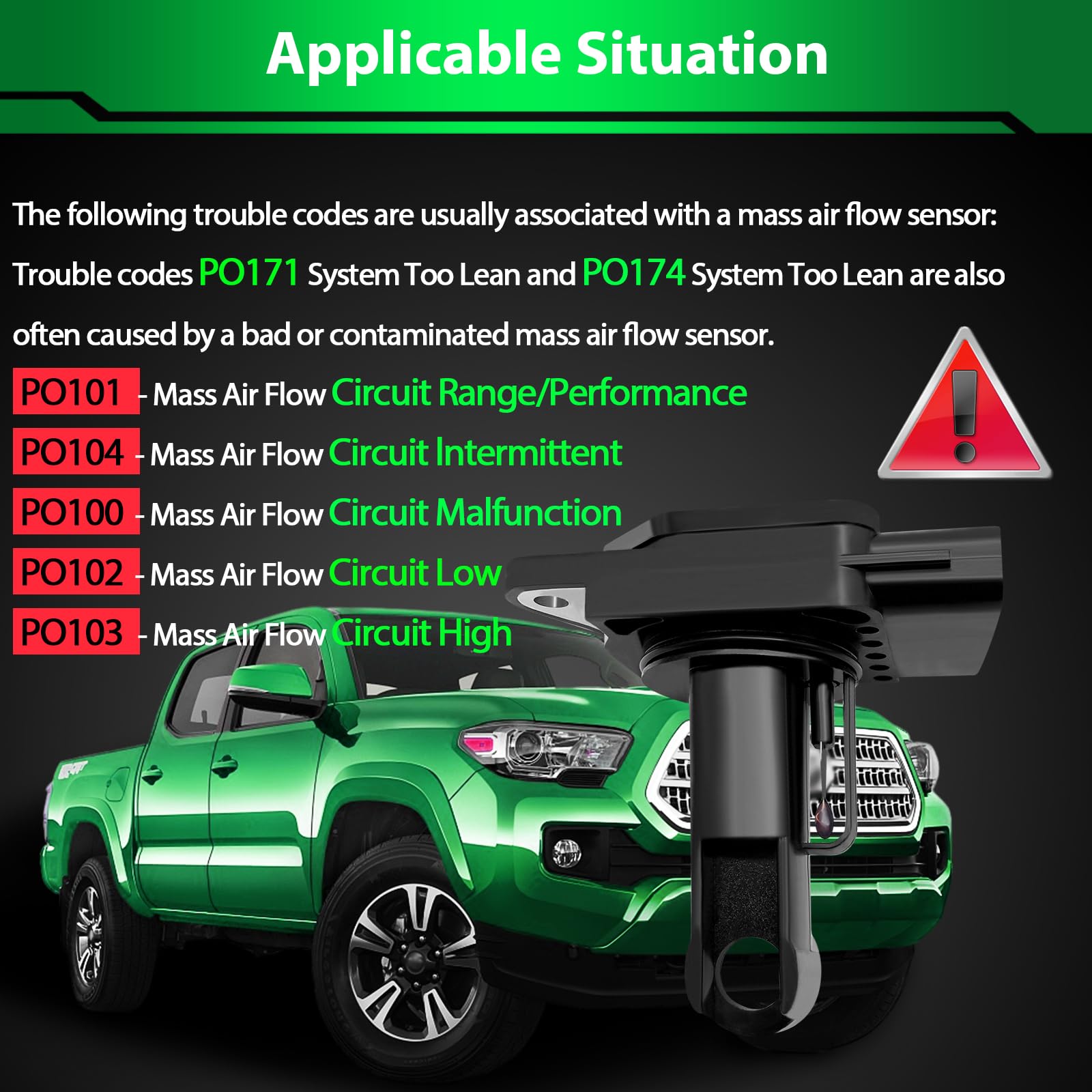 Szkaidag Upgraded Mass Airflow Sensor Fits For:-Mazda 3 6 Cx-7 2006-2012 2.3L 2.5L, For:-Subaru Baja 2004-2006 Forester 2004-200