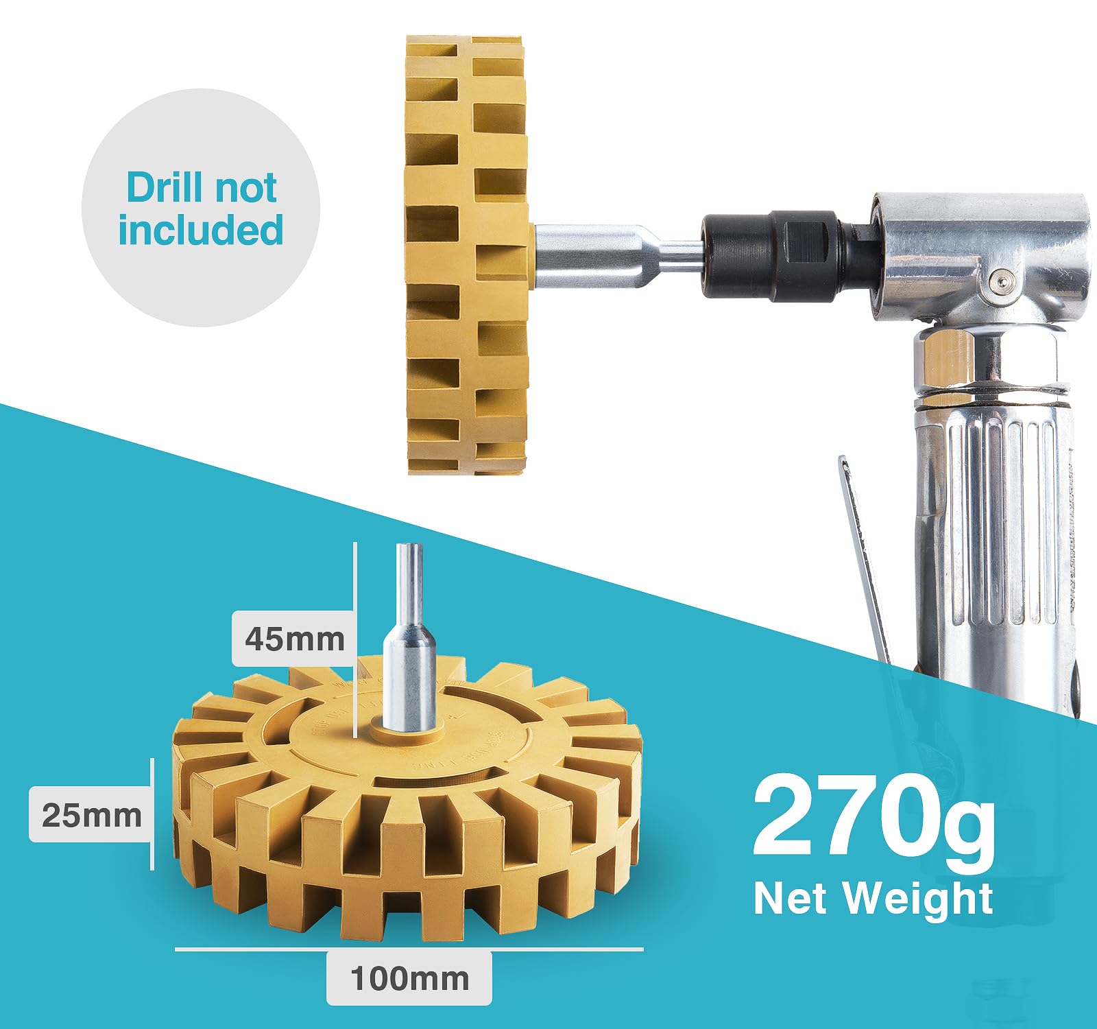 Shawya Decal Remover Eraser Wheel Rubber Eraser Wheel Adhesive Remover Wheel For Cars Sticker Remover Tool Removes Pinstripe Str