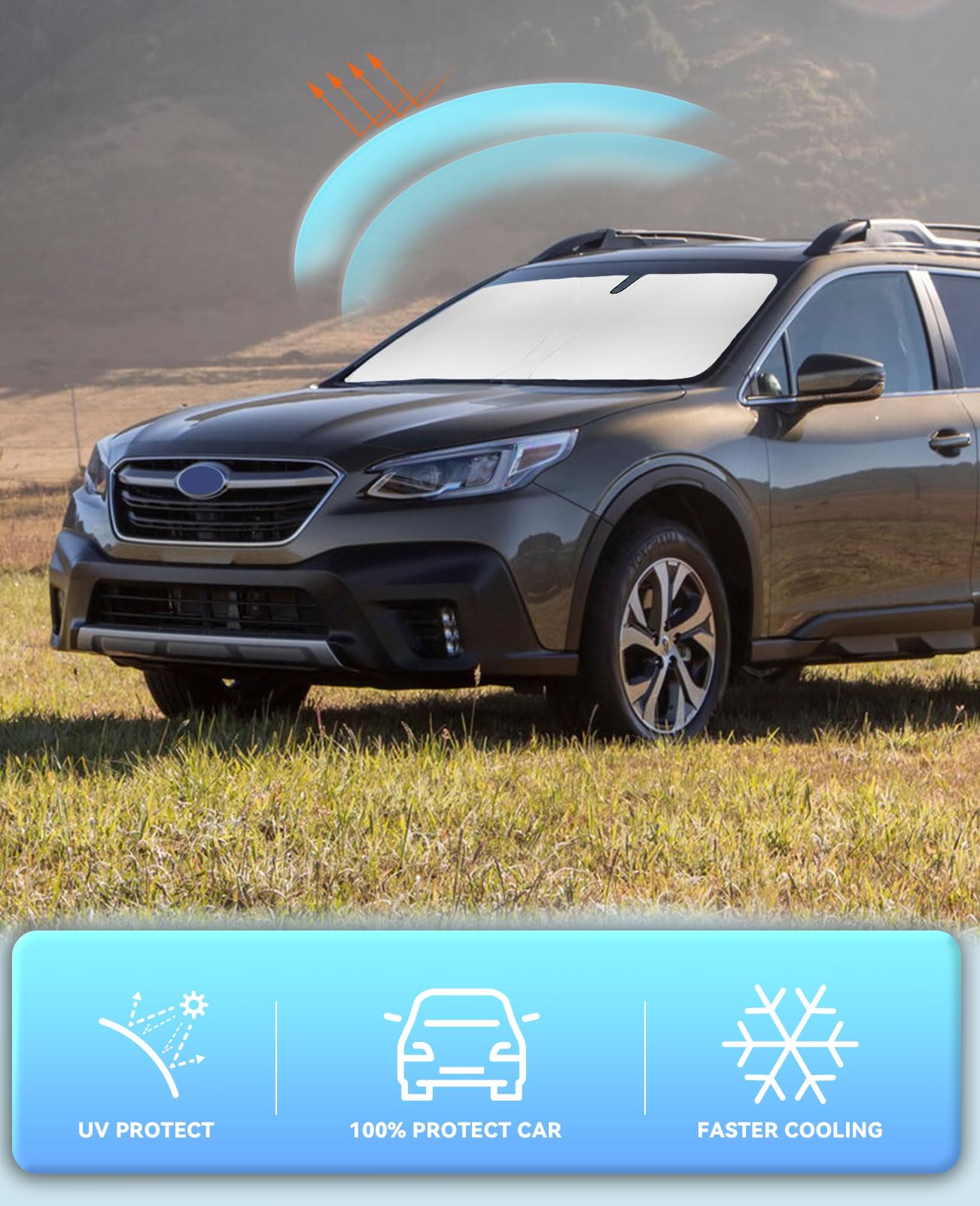 Sun Shade For Subaru Outback 2015-2024 2025 Windshield Sunshade For Outback Suv Accessories Windshield Cover Foldable Front Wind